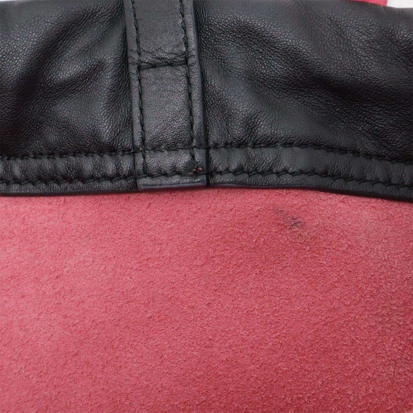 Gucci Green Pink Red Color Leather Backpack Tote Bag ( )