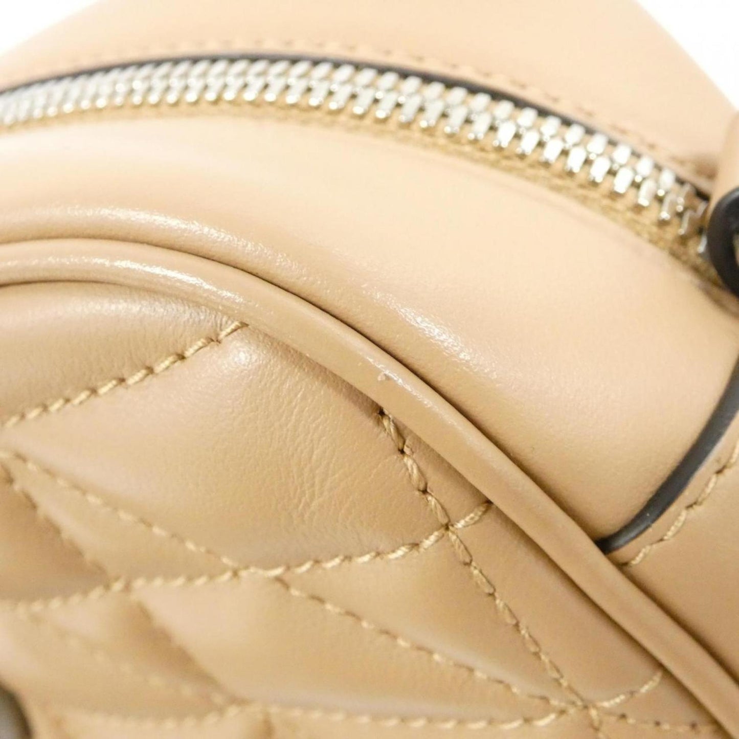 Gucci Gg Marmont Beige Leather Shoulder Bag ( )