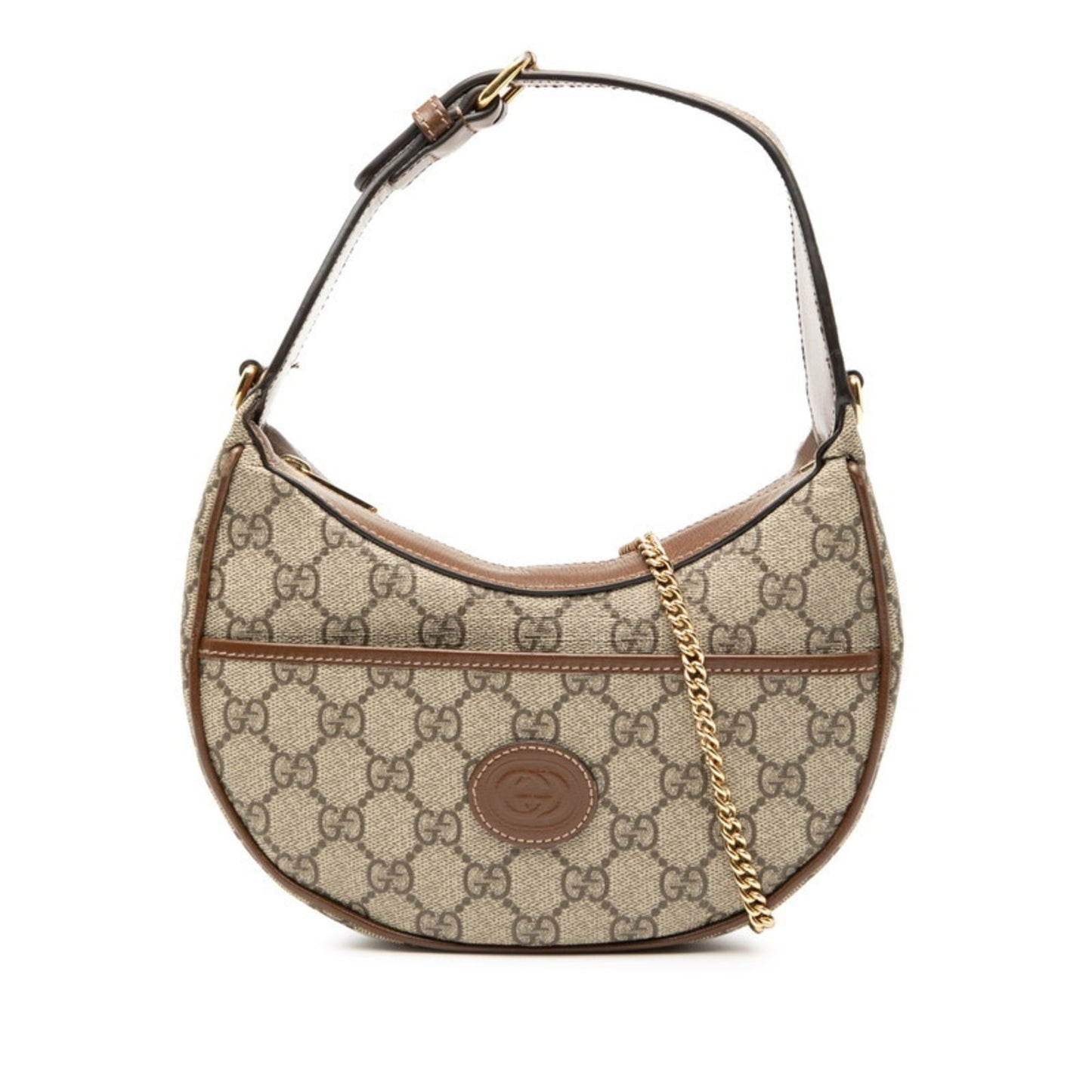 Gucci Beige Brown Gg Supreme Leather Shoulder Bag ( )