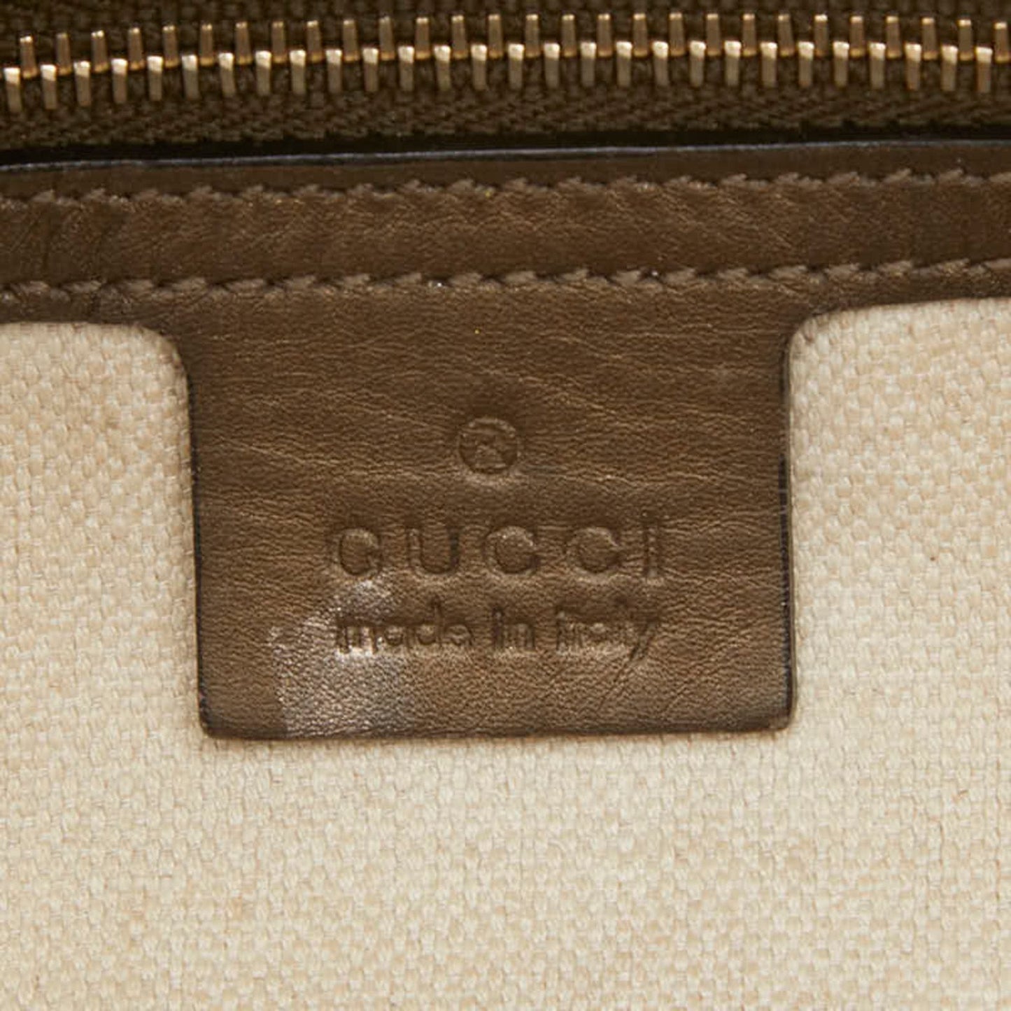 Gucci Brown Canvas Leather Shoulder Bag ( )