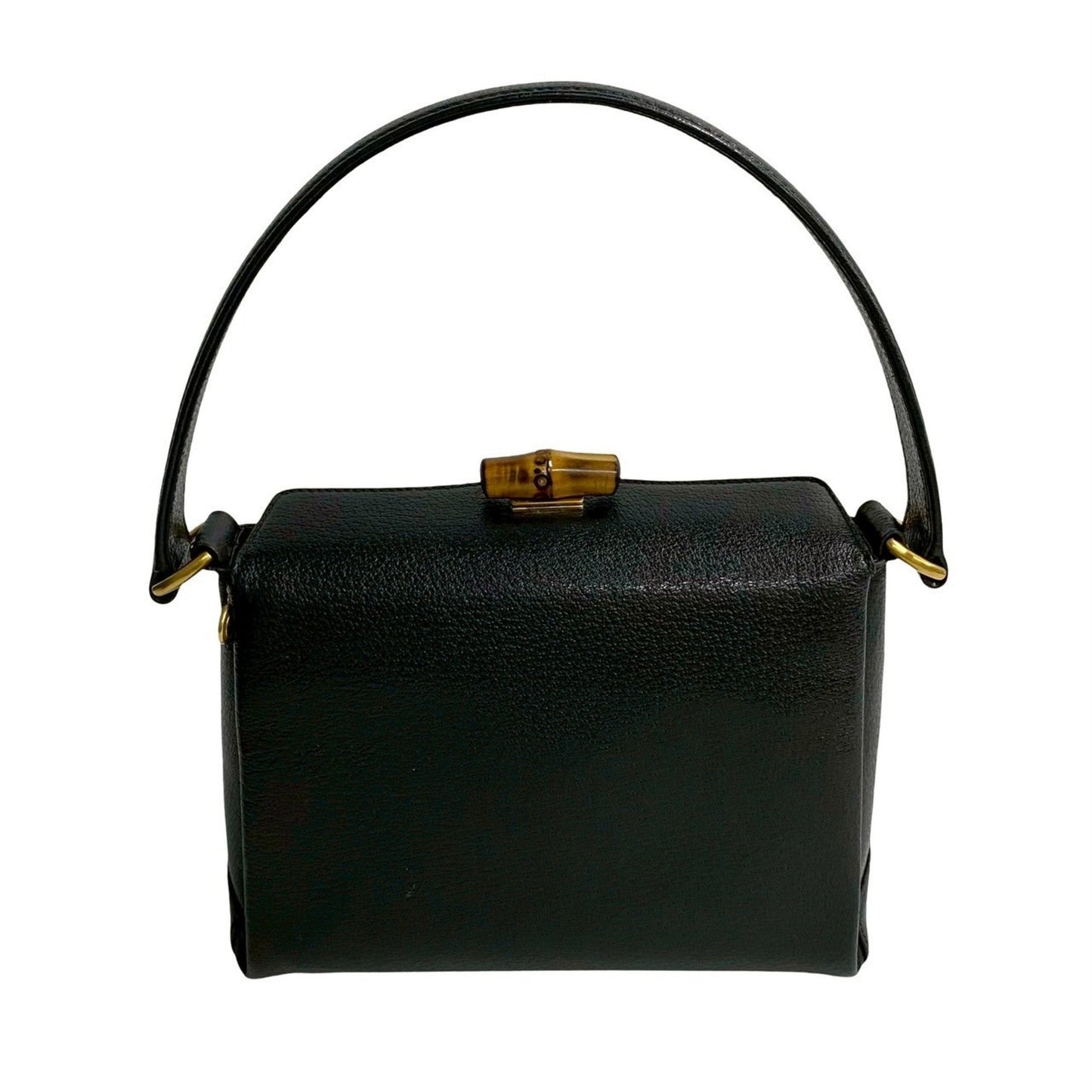 Gucci Black Leather Handbag Tote Bag ( )