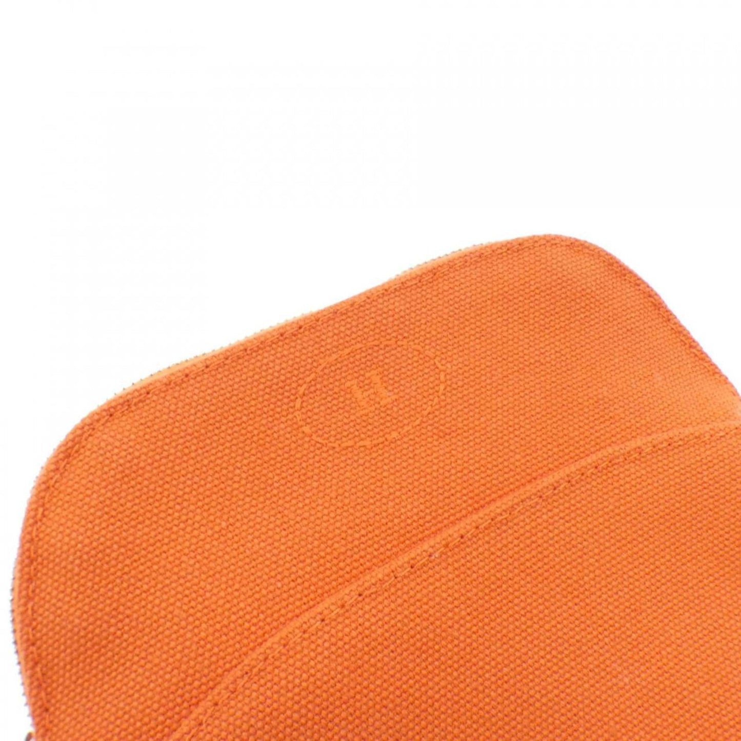 Hermes Orange Canvas Pouch ( )