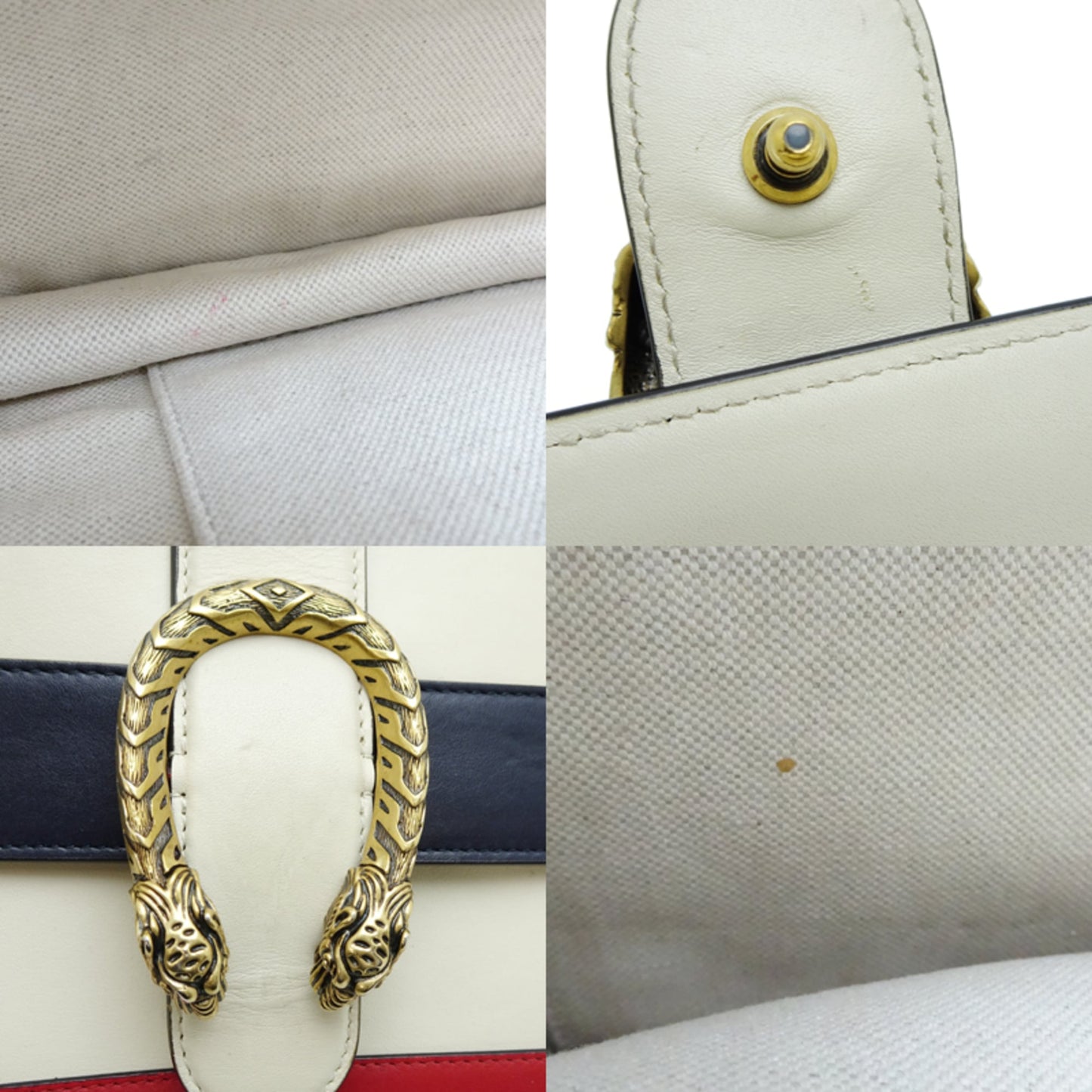 Gucci Black White Bamboo Leather Handbag ( )