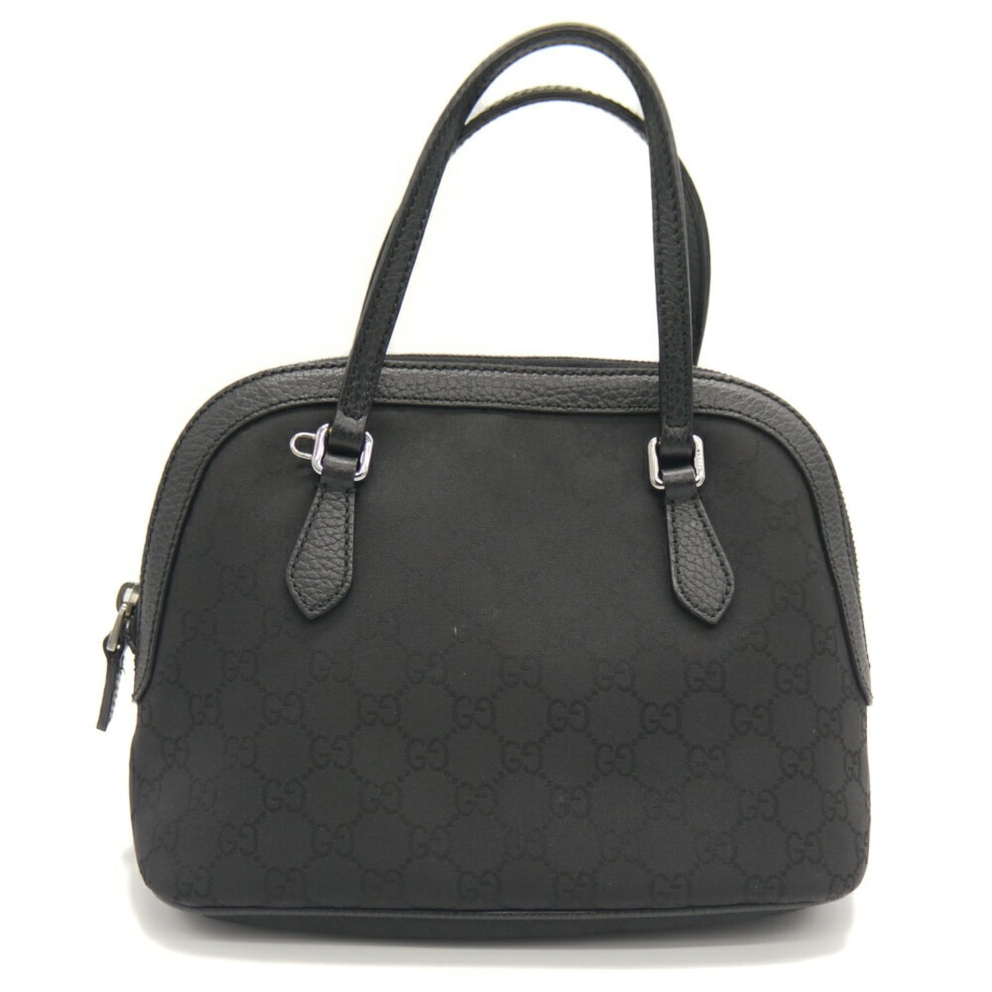 Gucci Black Nylon Leather Handbag Shoulder Bag ( )