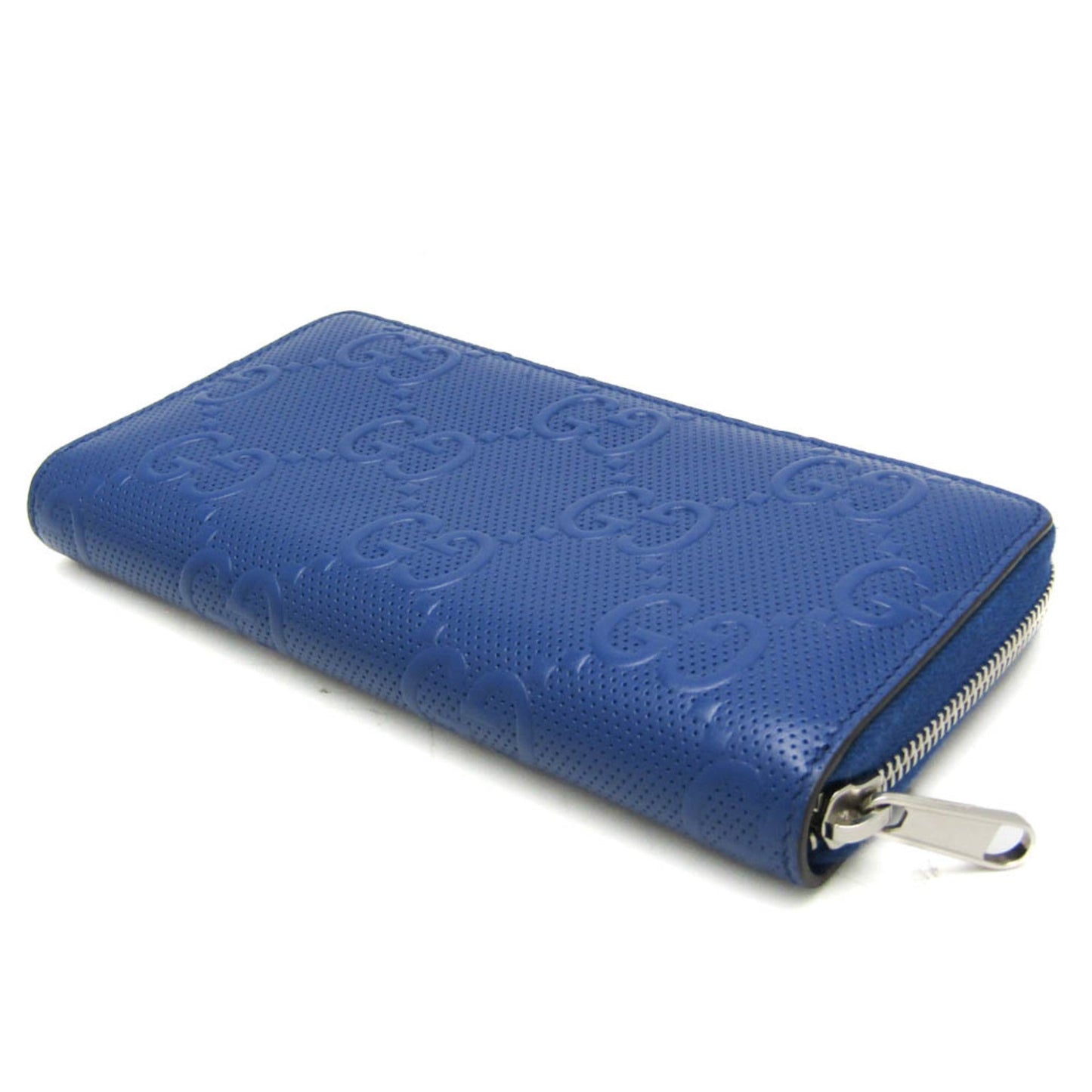 Gucci Navy Leather Long Wallet (Bi-Fold) ( )