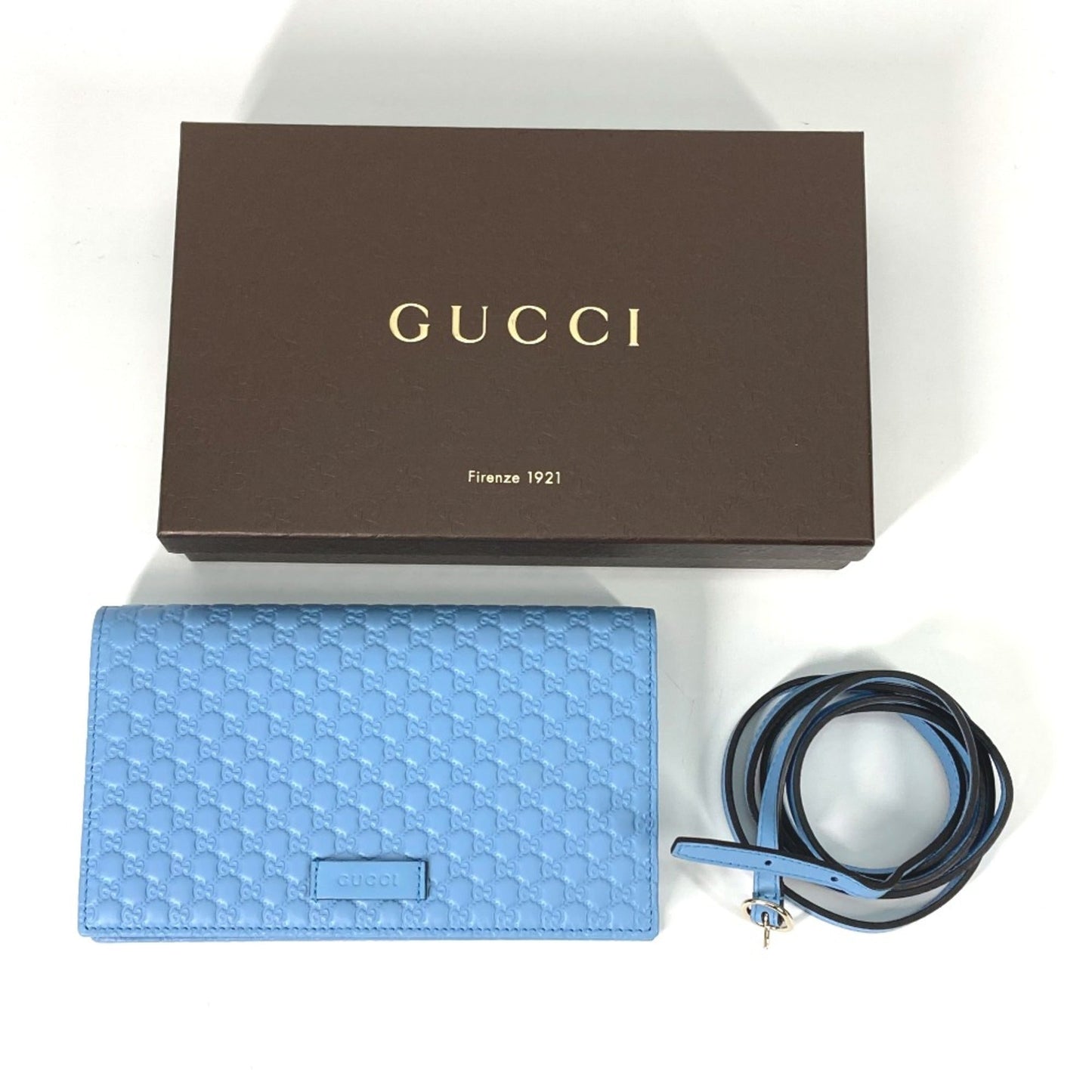 Gucci Blue Leather Shoulder Bag ( )