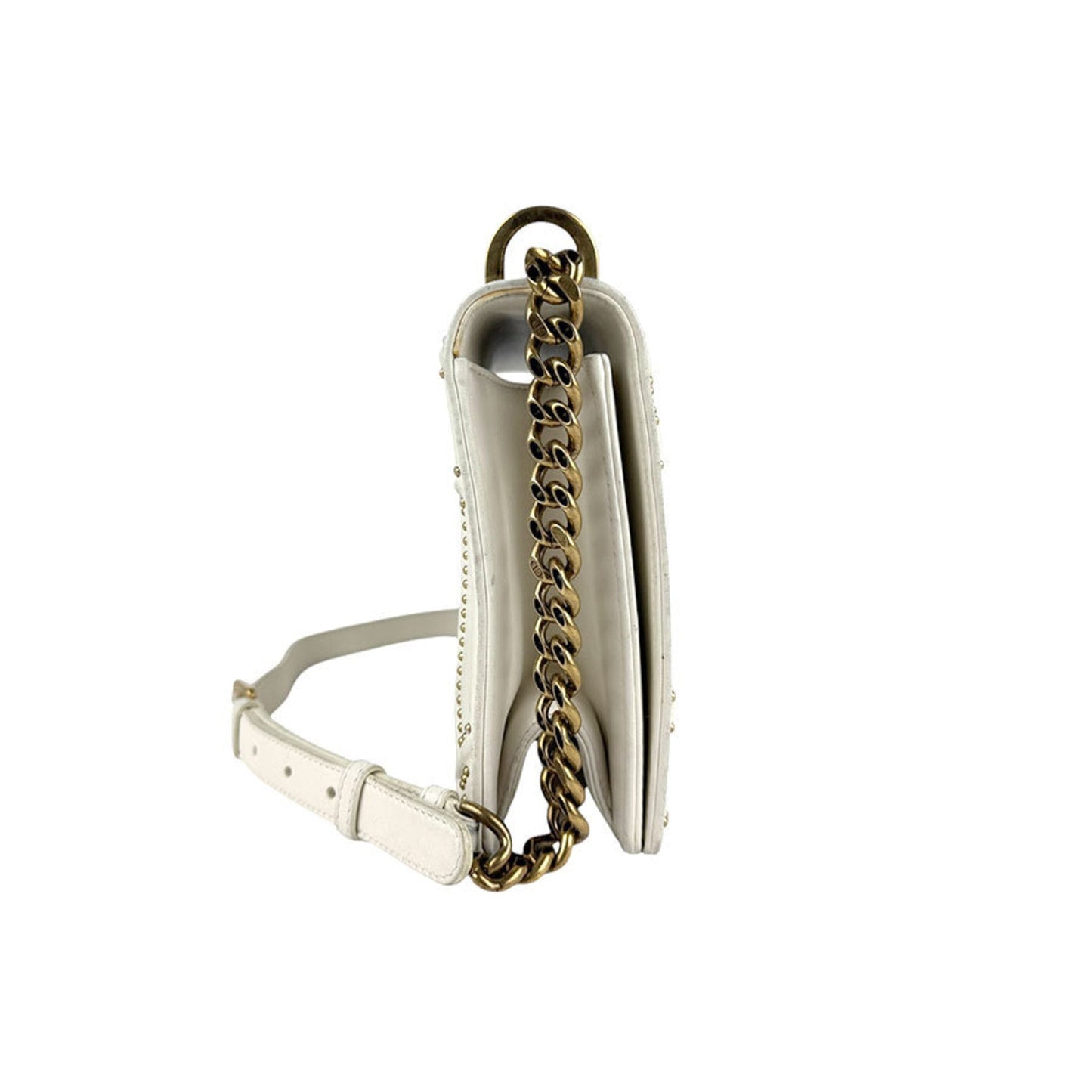 Christian Dior Off-White Leather Shoulder Bag ()