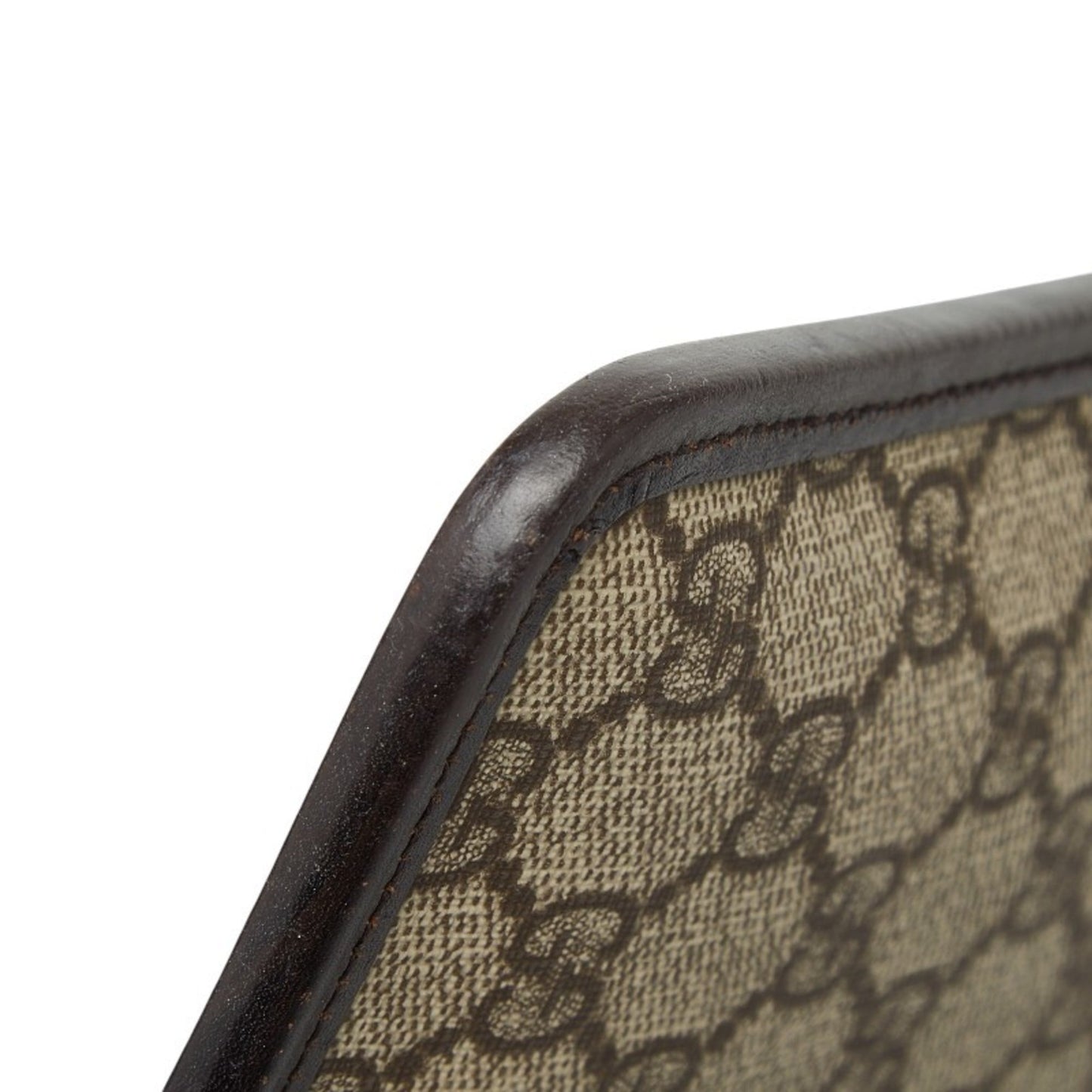 Gucci Beige Brown Pvc Leather Shoulder Bag ( )