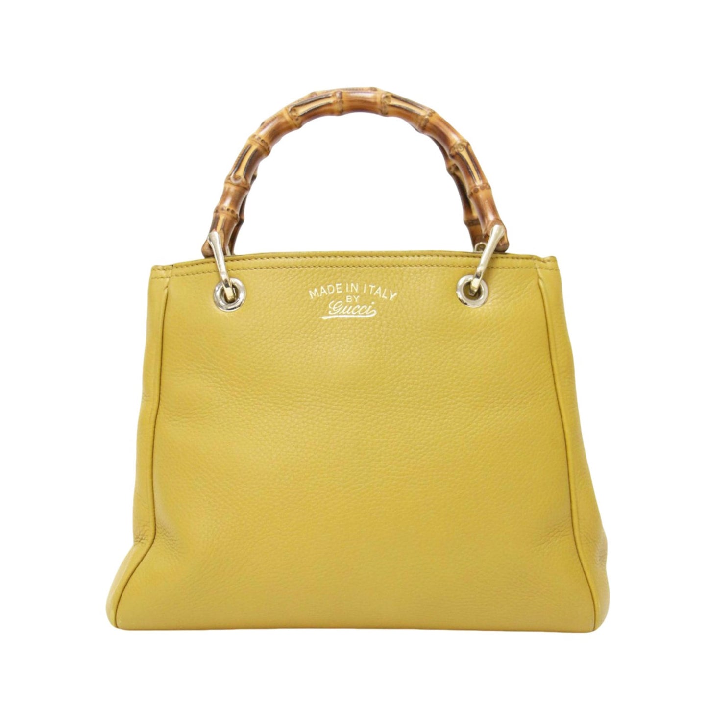 Gucci Mustard Leather Canvas Handbag Shoulder Bag ( )