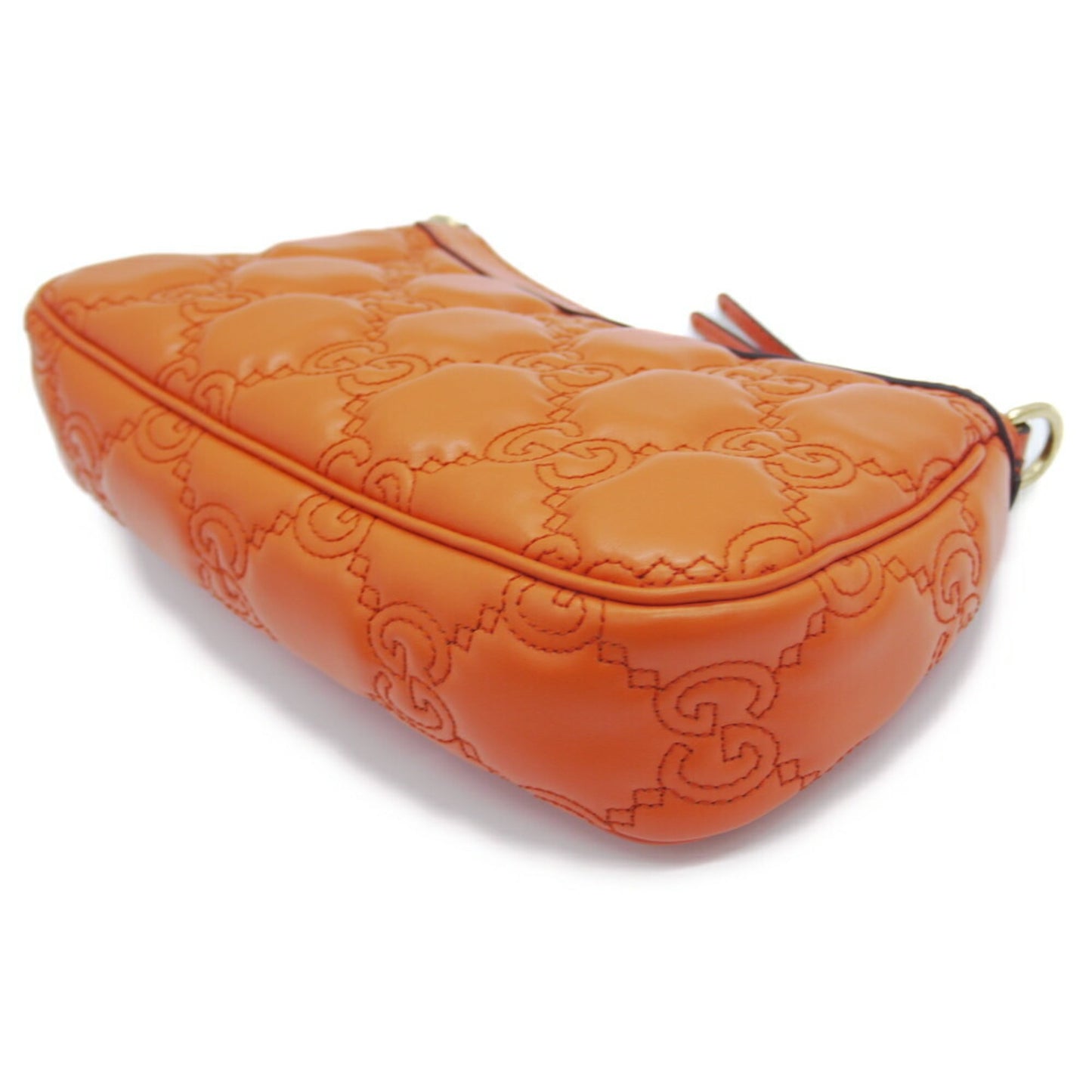Gucci Orange Leather Handbag Shoulder Bag ( )