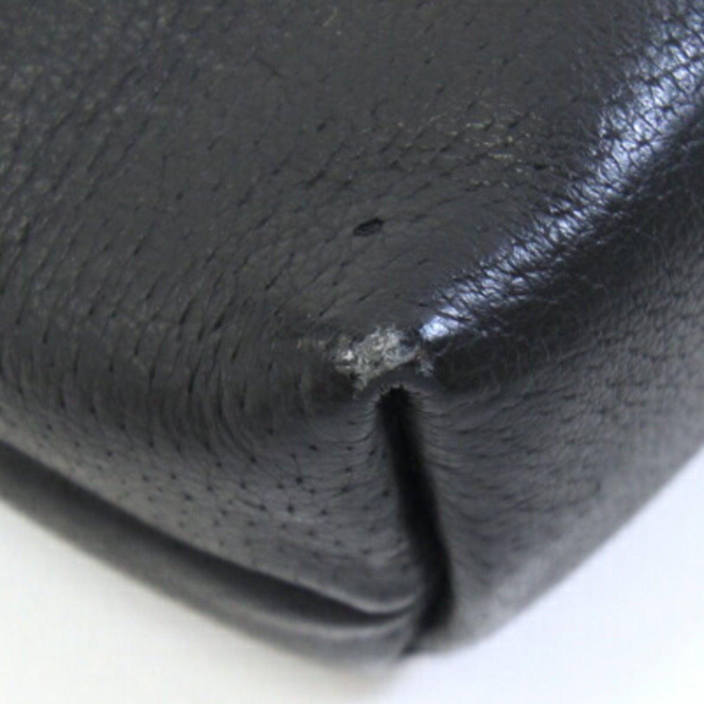 Gucci Black Light Brown Leather Pochette Shoulder Bag ( )