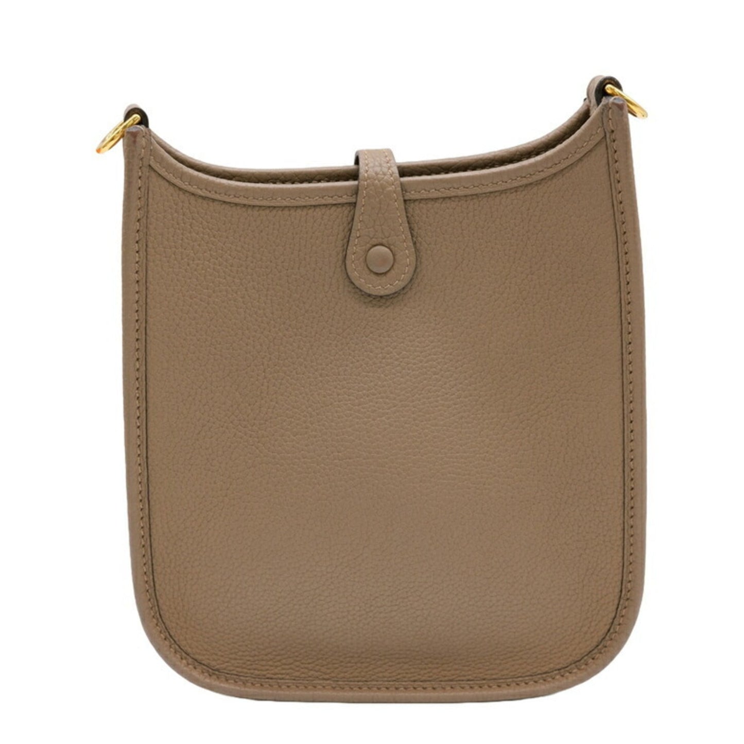 Hermes Etoupe Gray Taurillon Clemence Leather Shoulder Bag ( )