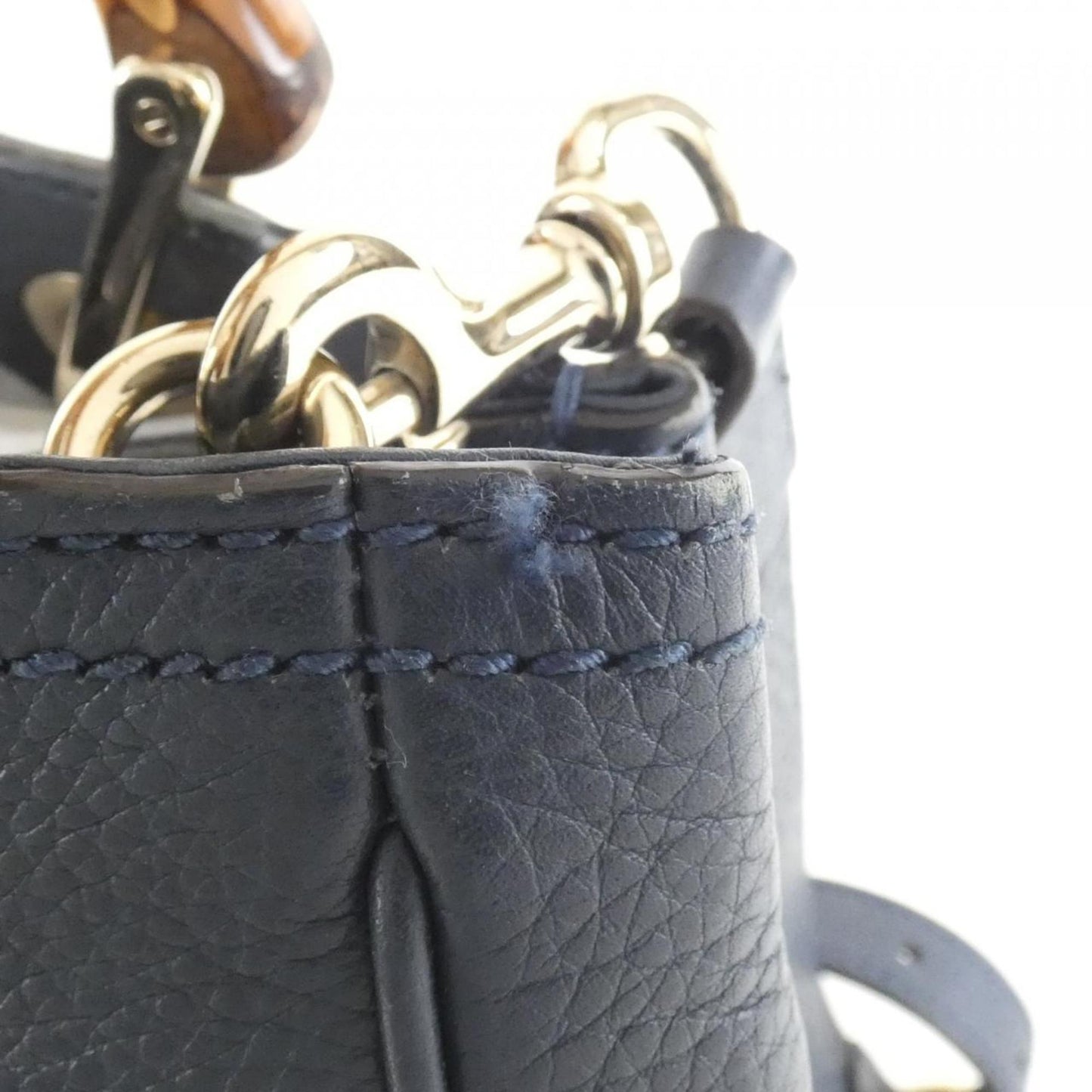 Gucci Dark Blue Leather Handbag ( )