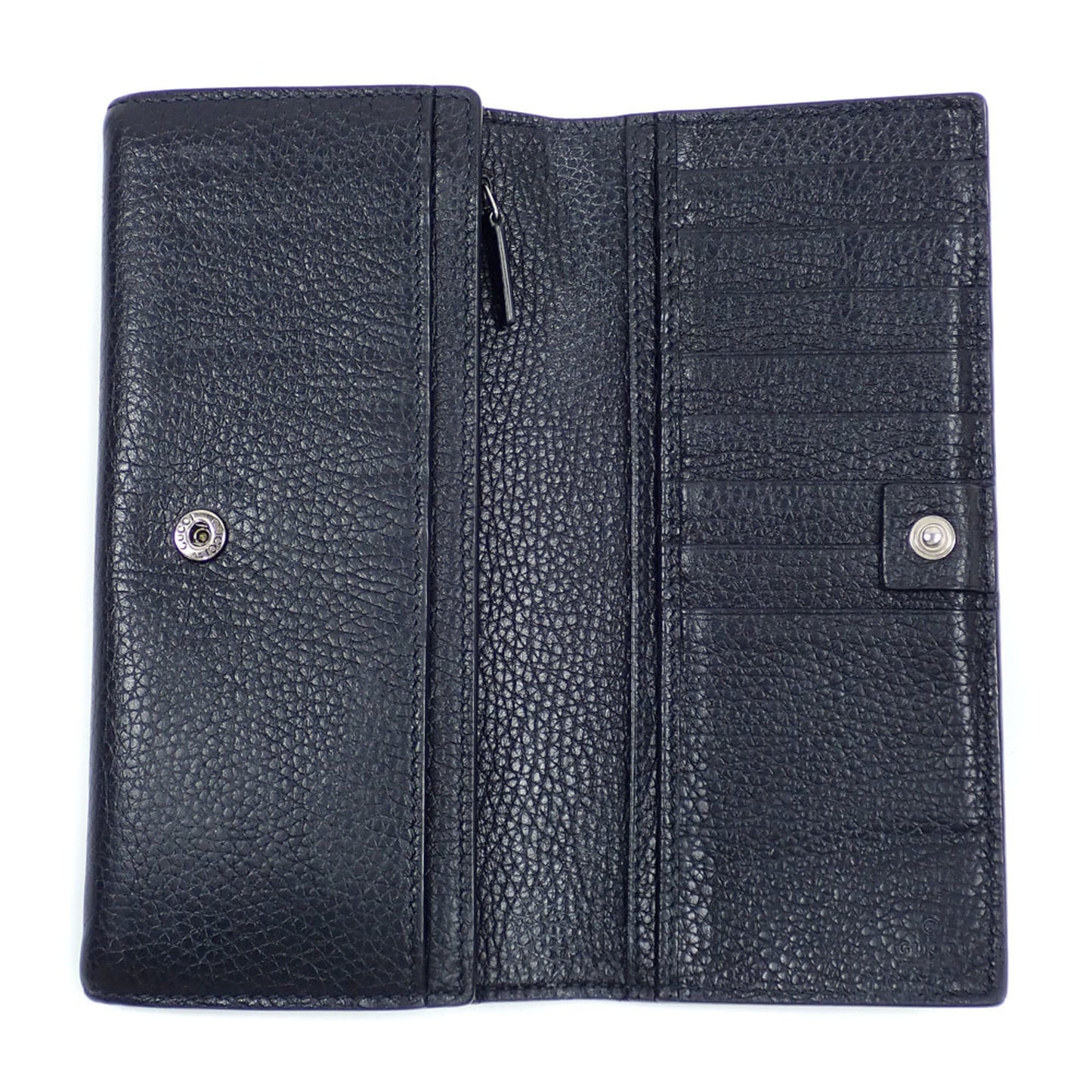 Gucci Black Leather Long Wallet (Bi-Fold) ( )