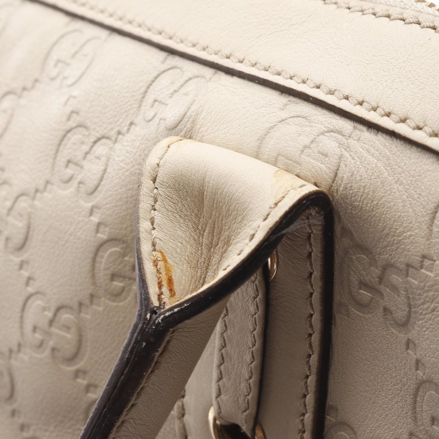 Gucci Beige Leather Tote Bag ( )