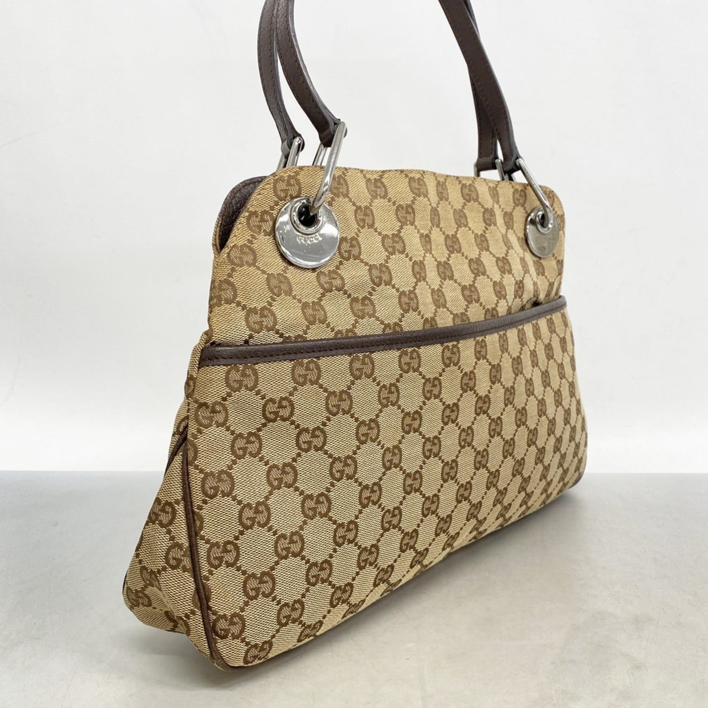 Gucci Brown Canvas Tote Bag ( )