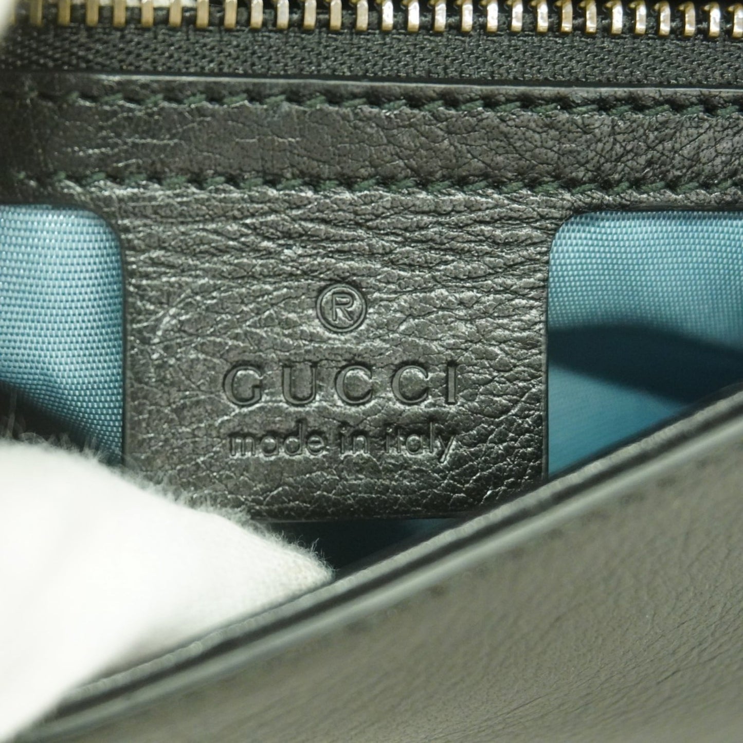 Gucci Black Green Leather Handbag ( )