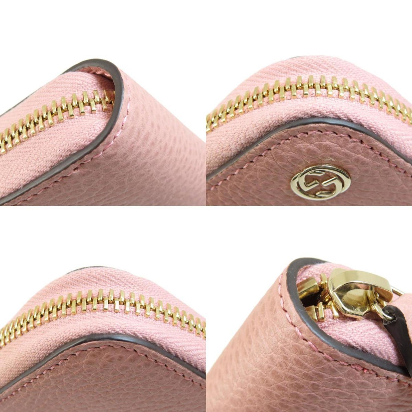 Gucci Pink Leather Coin Purse/Coin Case ( )