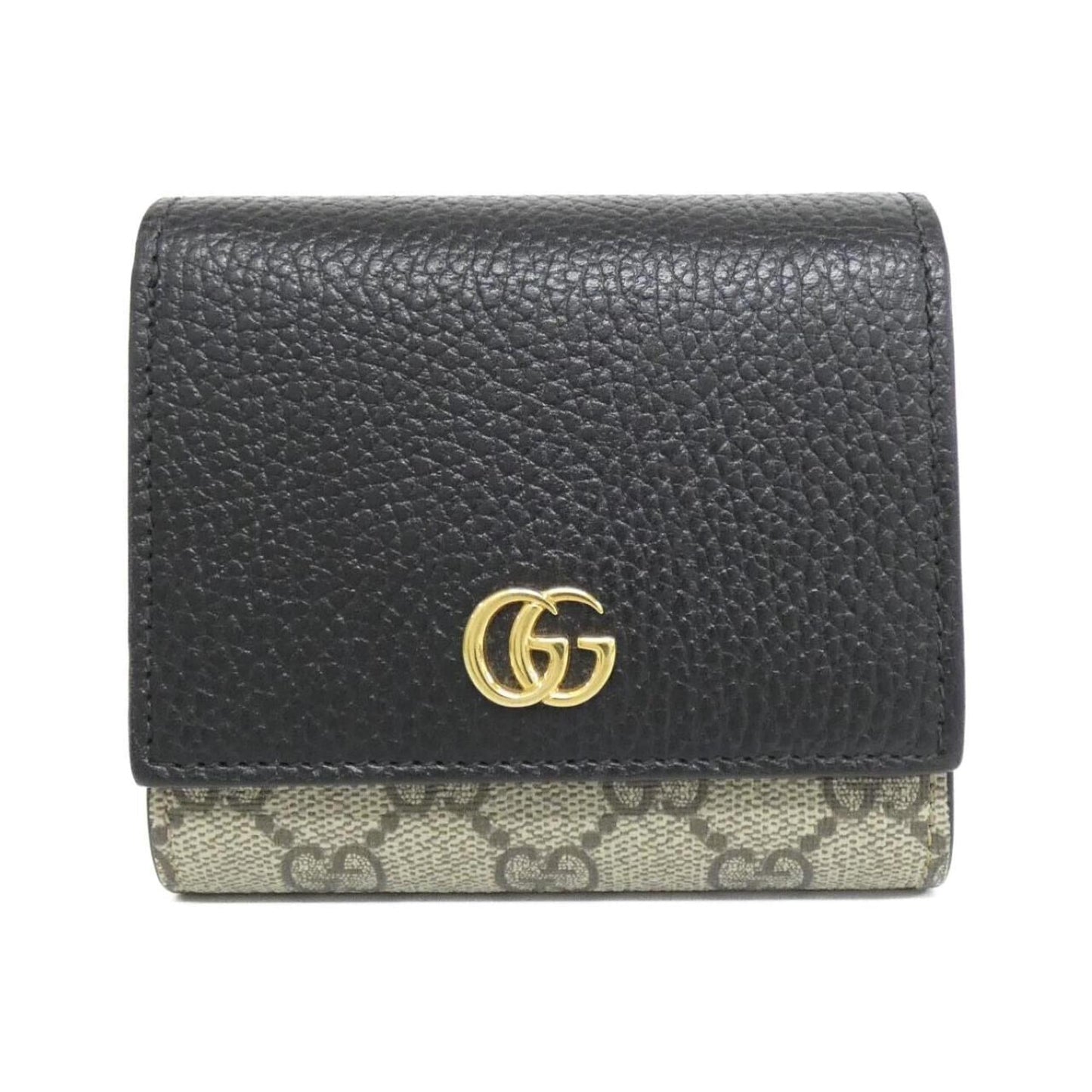 Gucci Beige Black Gg Supreme Leather Wallet (Bi-Fold) ( )