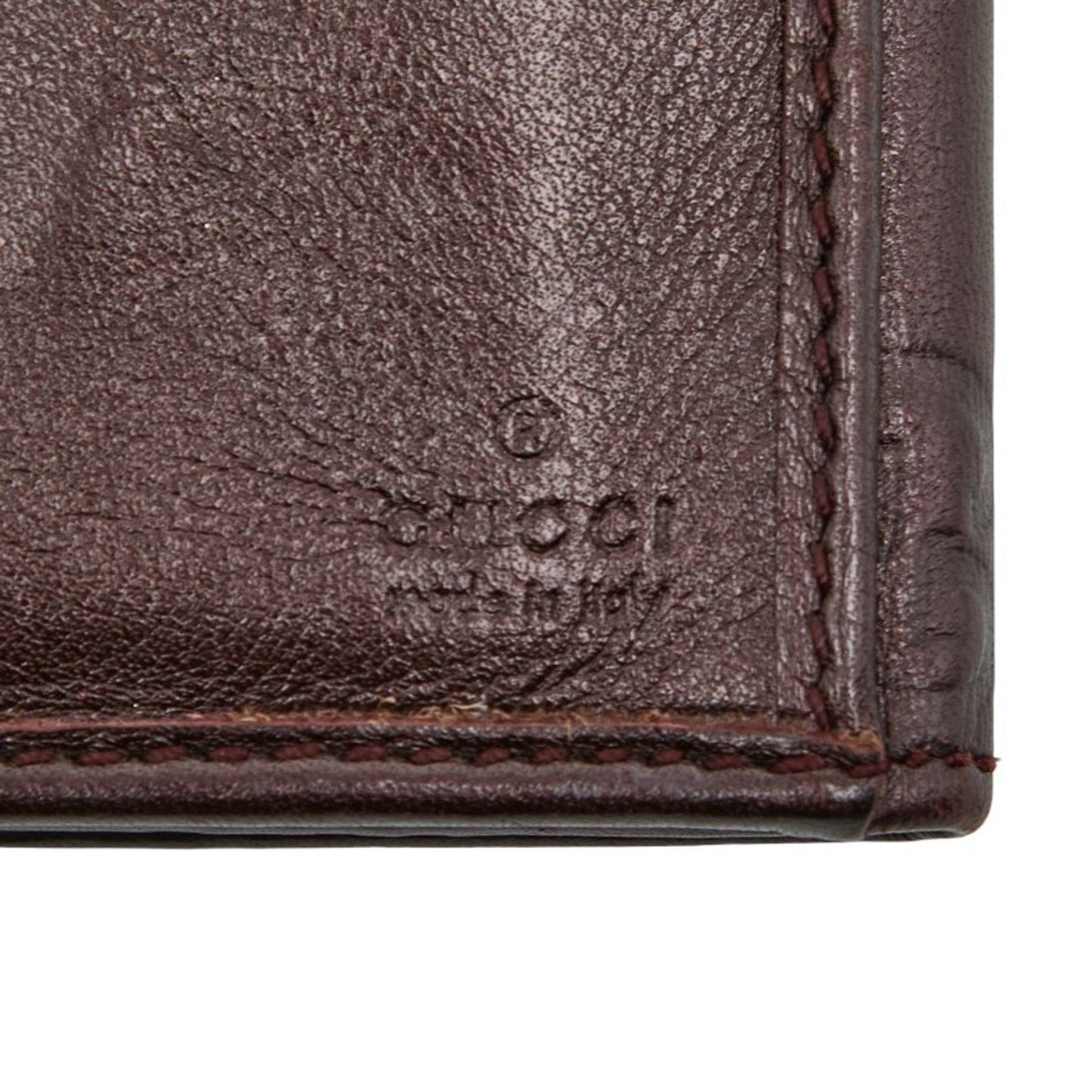 Gucci Brown Leather Long Wallet (Bi-Fold) ( )
