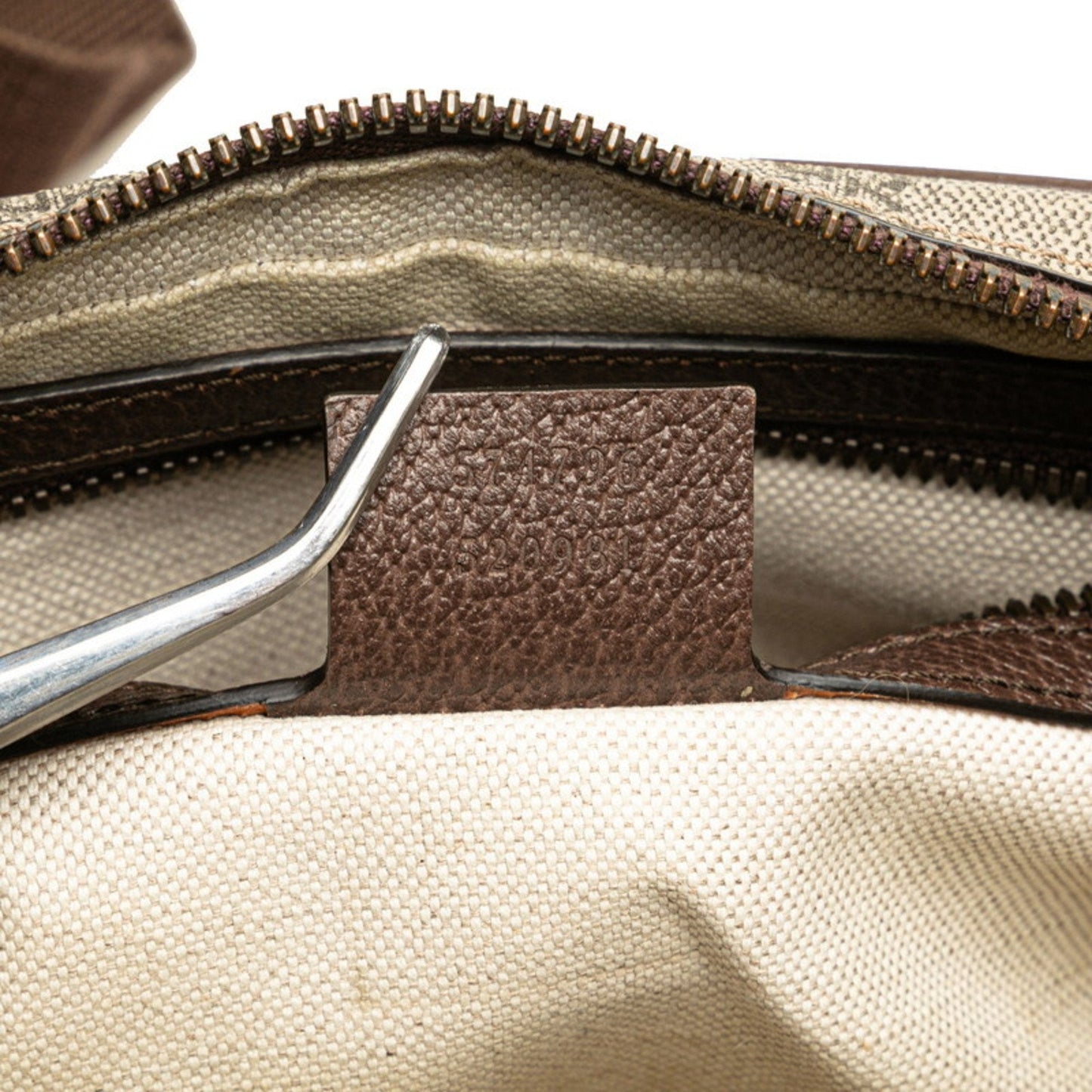 Gucci Beige Brown Pvc Leather Sling Bag ( )