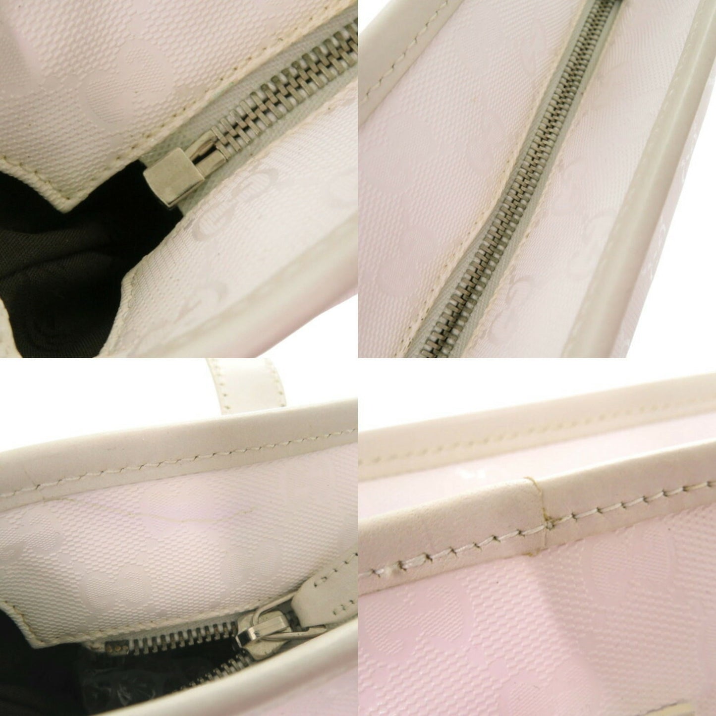 Gucci White Pvc Leather Tote Bag ( )