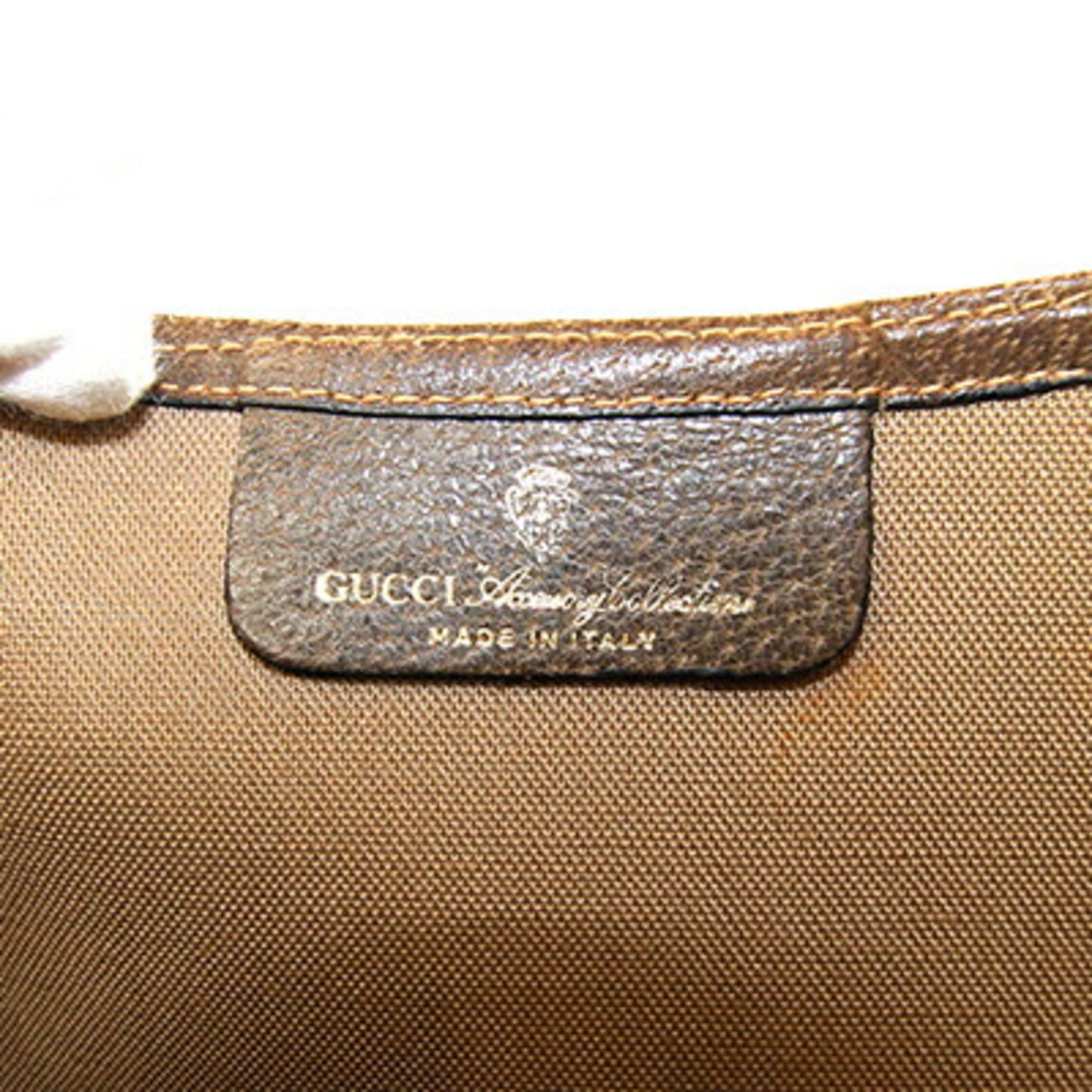 Gucci Beige Pvc Leather Canvas Tote Bag ( )