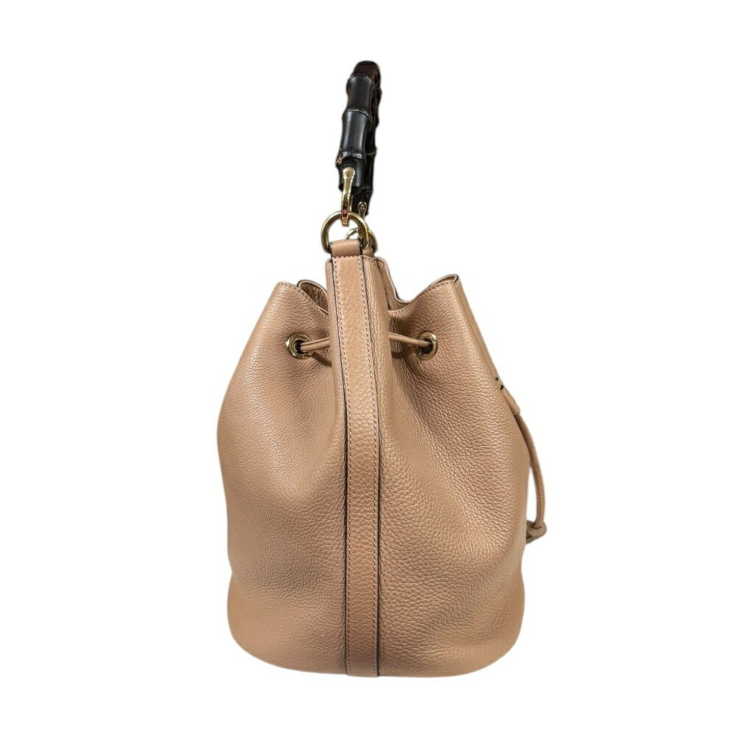Gucci Beige Bamboo Leather Shoulder Bag ( )