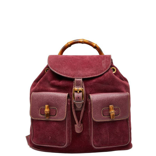 Gucci Purple Suede Backpack ( )