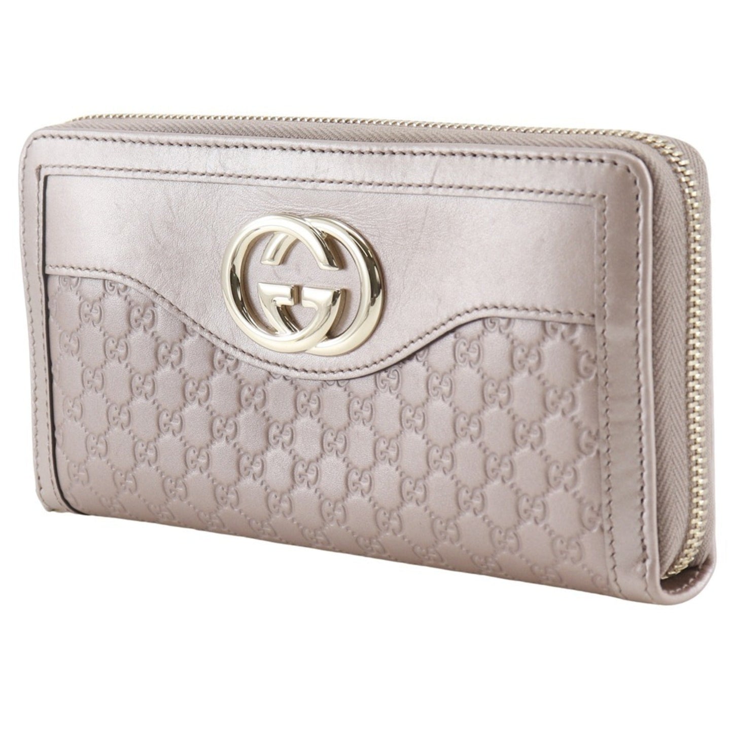 Gucci Pink Gg Leather Long Wallet (Bi-Fold) ( )