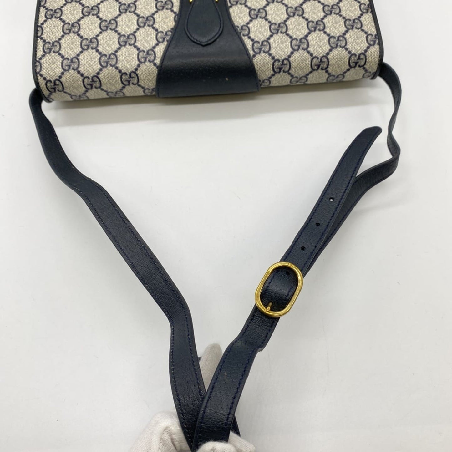 Gucci Navy Gg Supreme Shoulder Bag ( )