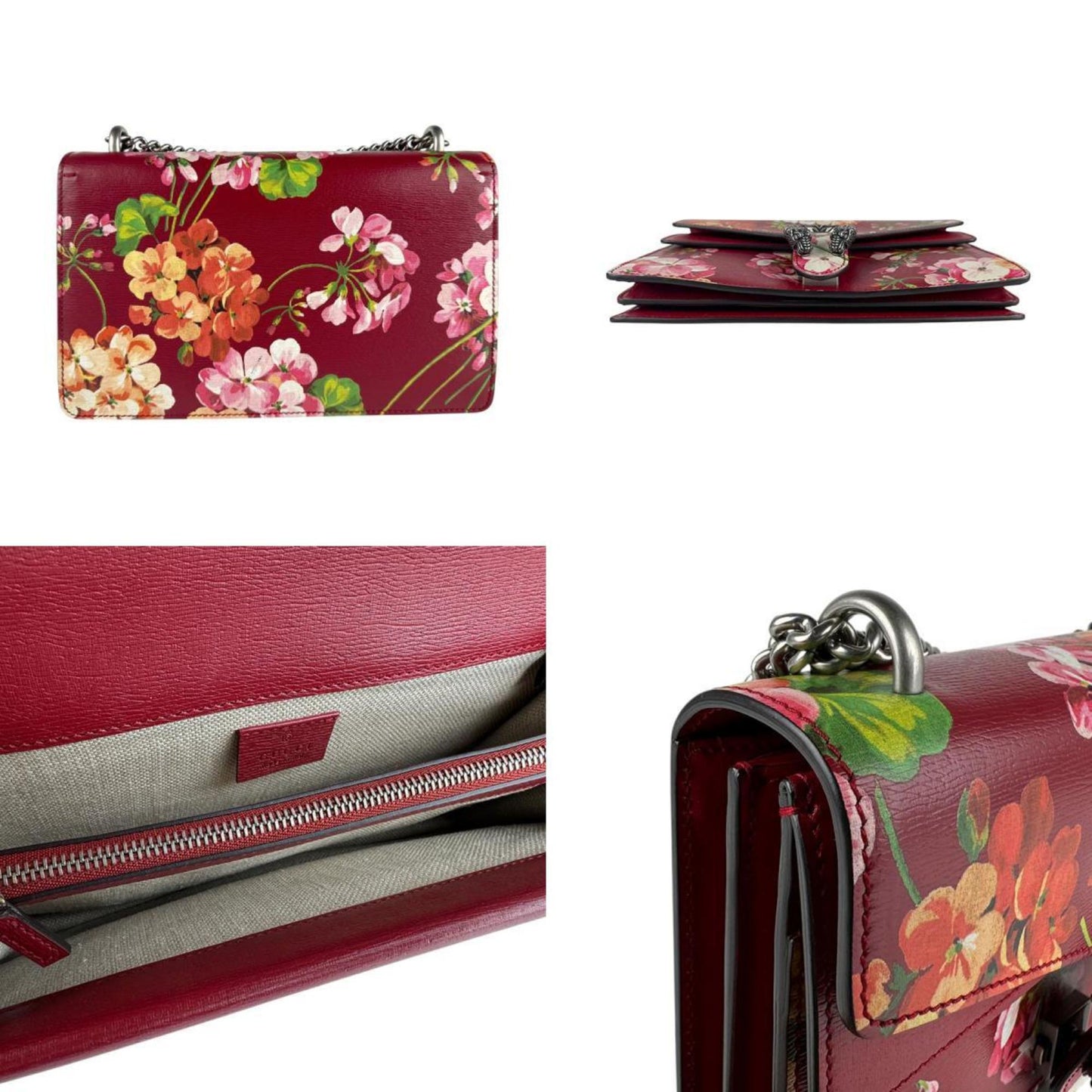 Gucci Red Color Leather Shoulder Bag ( )