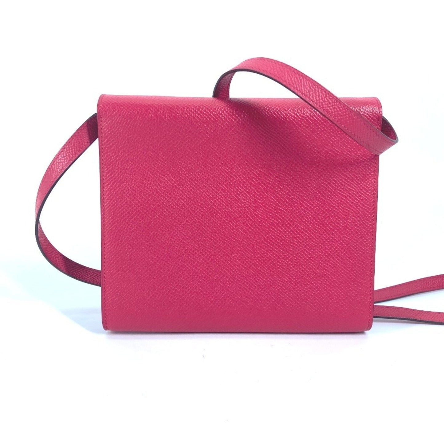 Hermes Pink Epsom Leather Pochette Shoulder Bag ( )