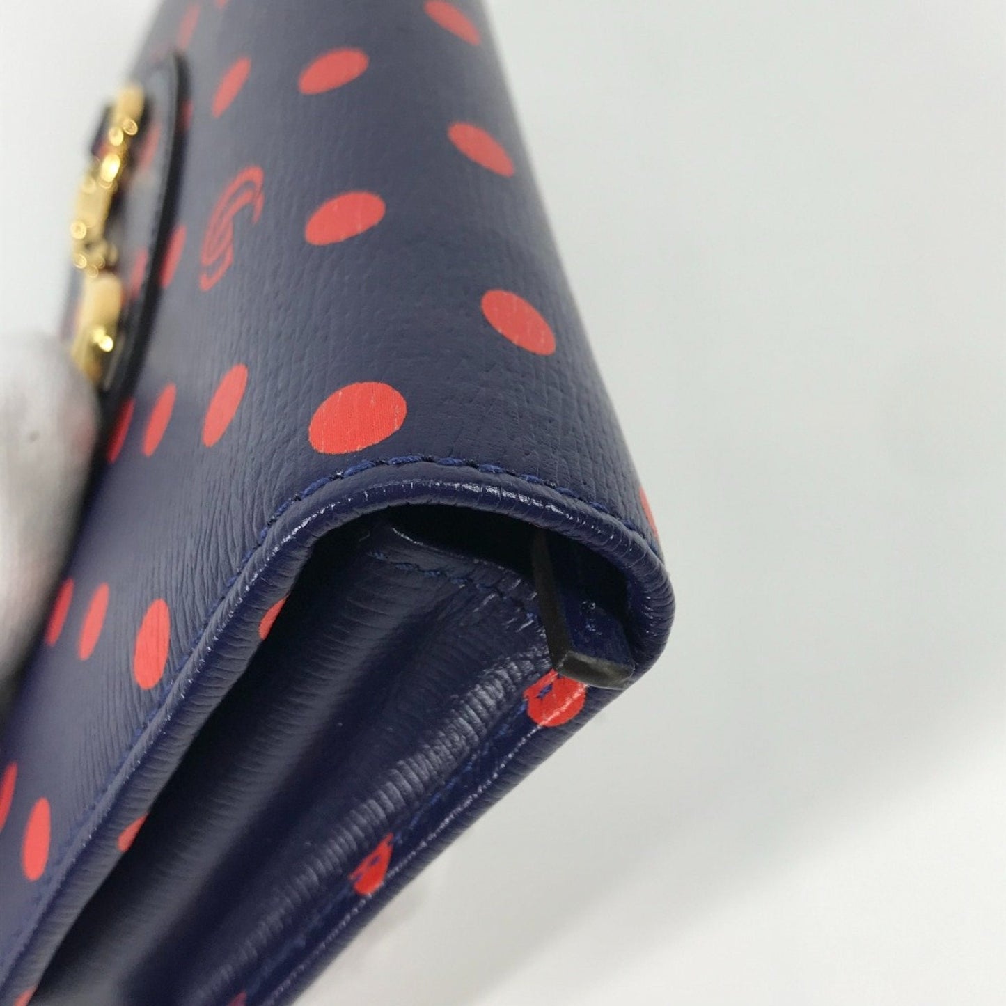 Gucci Navy Leather Long Wallet (Bi-Fold) ( )