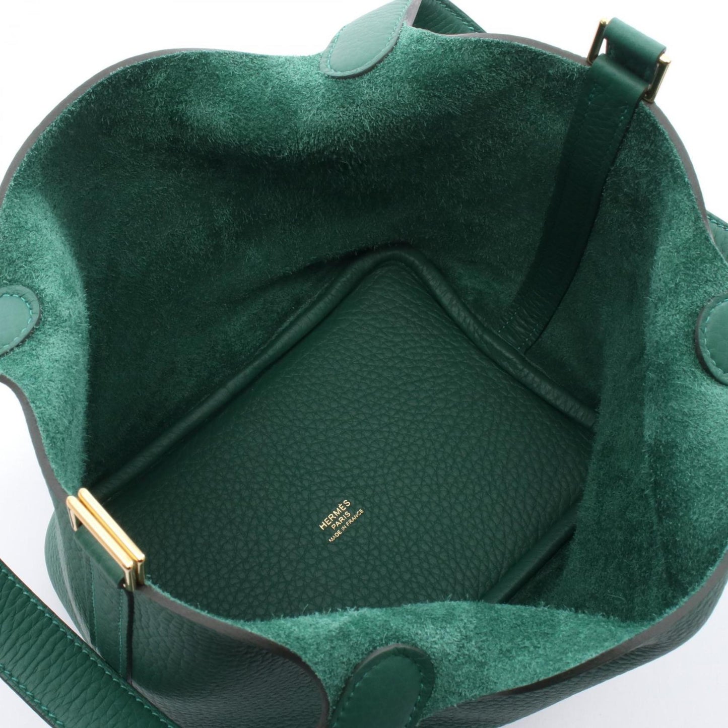 Hermes Picotin Green Taurillon Clemence Leather Leather Handbag ( )