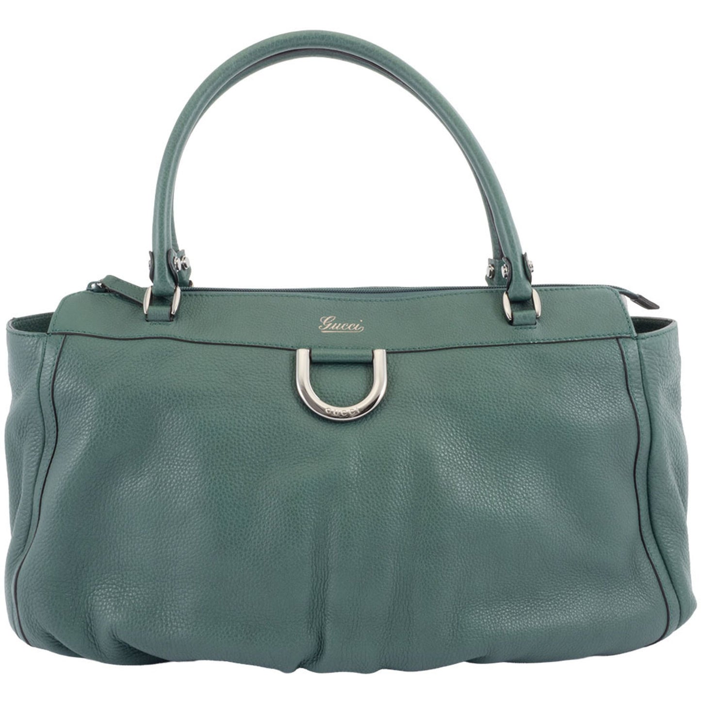 Gucci Abbey Green Leather Shoulder Bag Tote Bag ( )