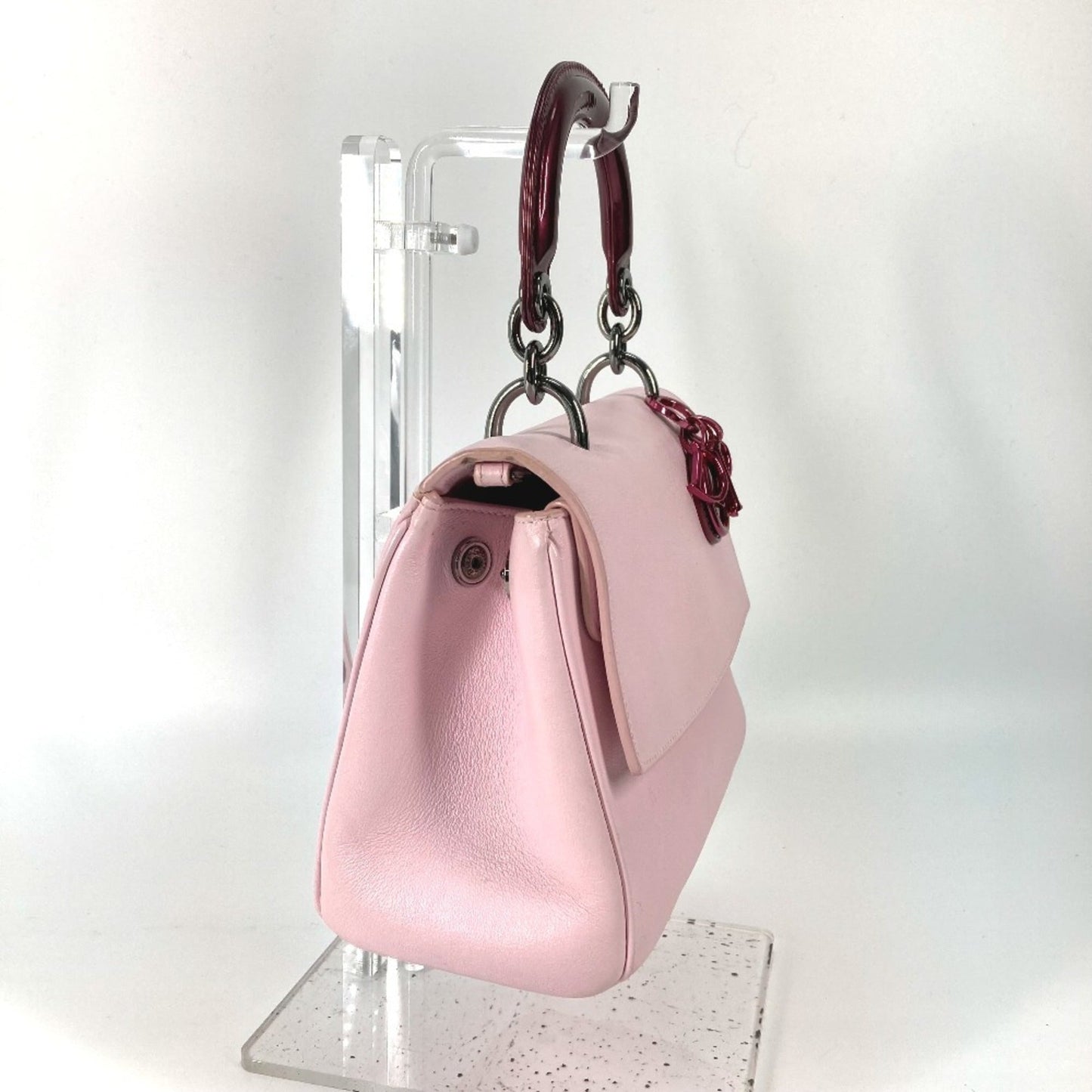 Christian Dior Metallic Pink Leather Leather Handbag Shoulder Bag ()