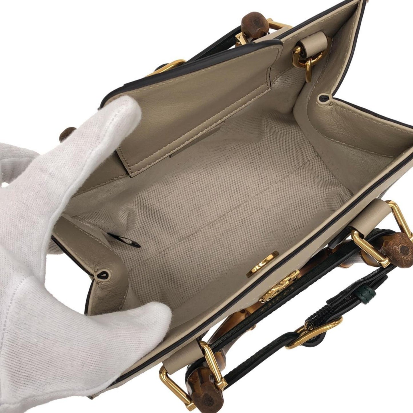 Gucci Beige Leather Handbag ( )