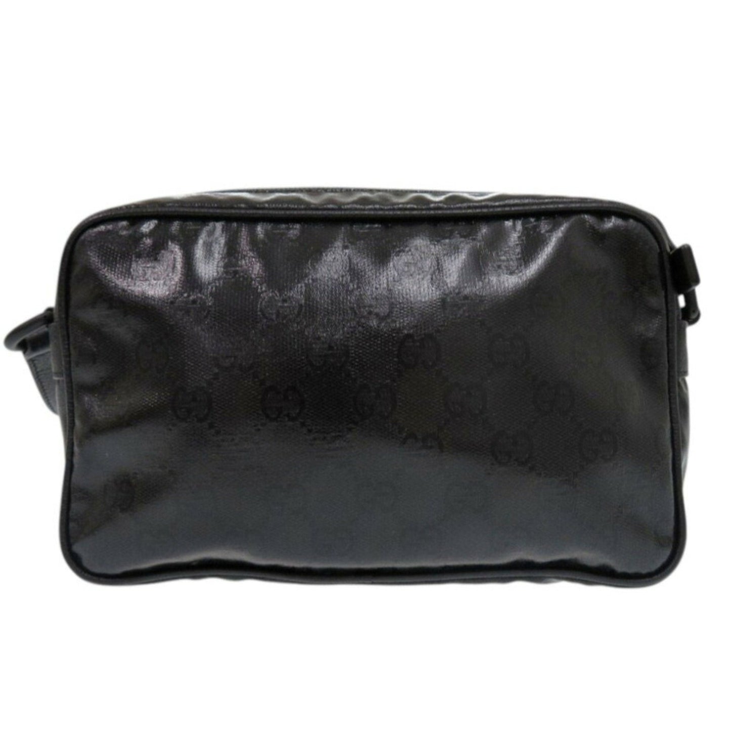 Gucci Black Gg Crystal Leather Shoulder Bag ( )