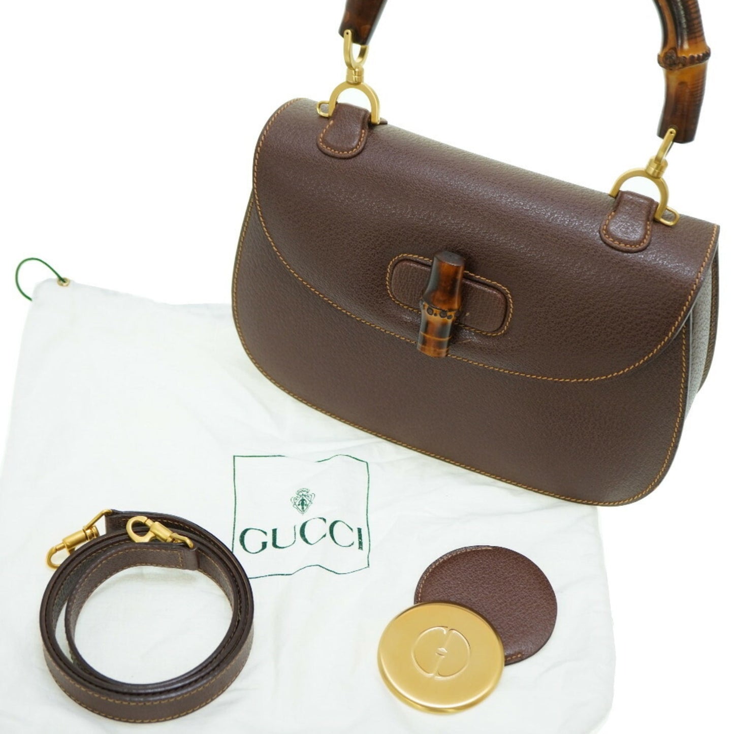 Gucci Brown Leather Handbag ( )