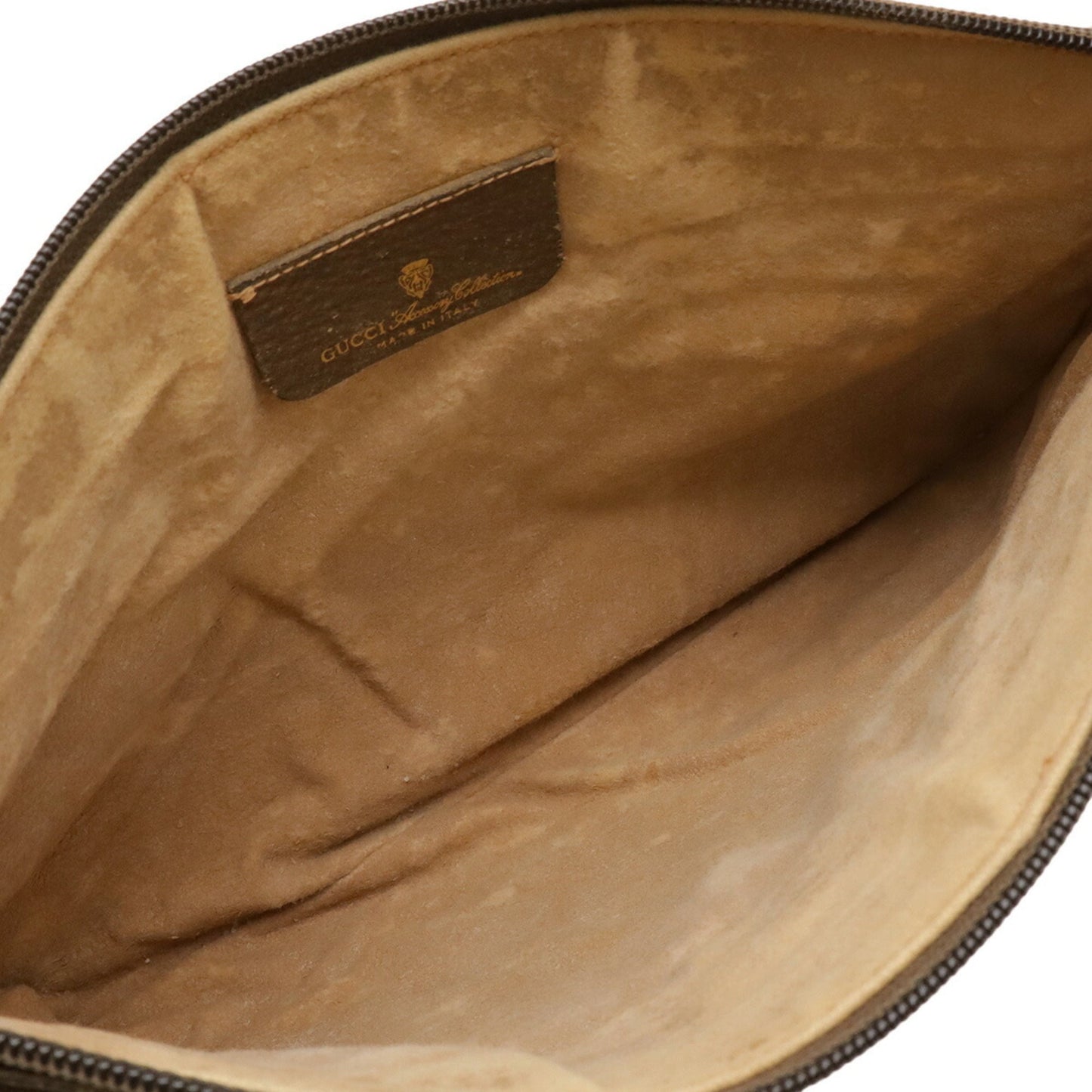 Gucci Gg Plus Beige Coated Canvas Leather Clutch Bag Pochette Shoulder Bag ( )