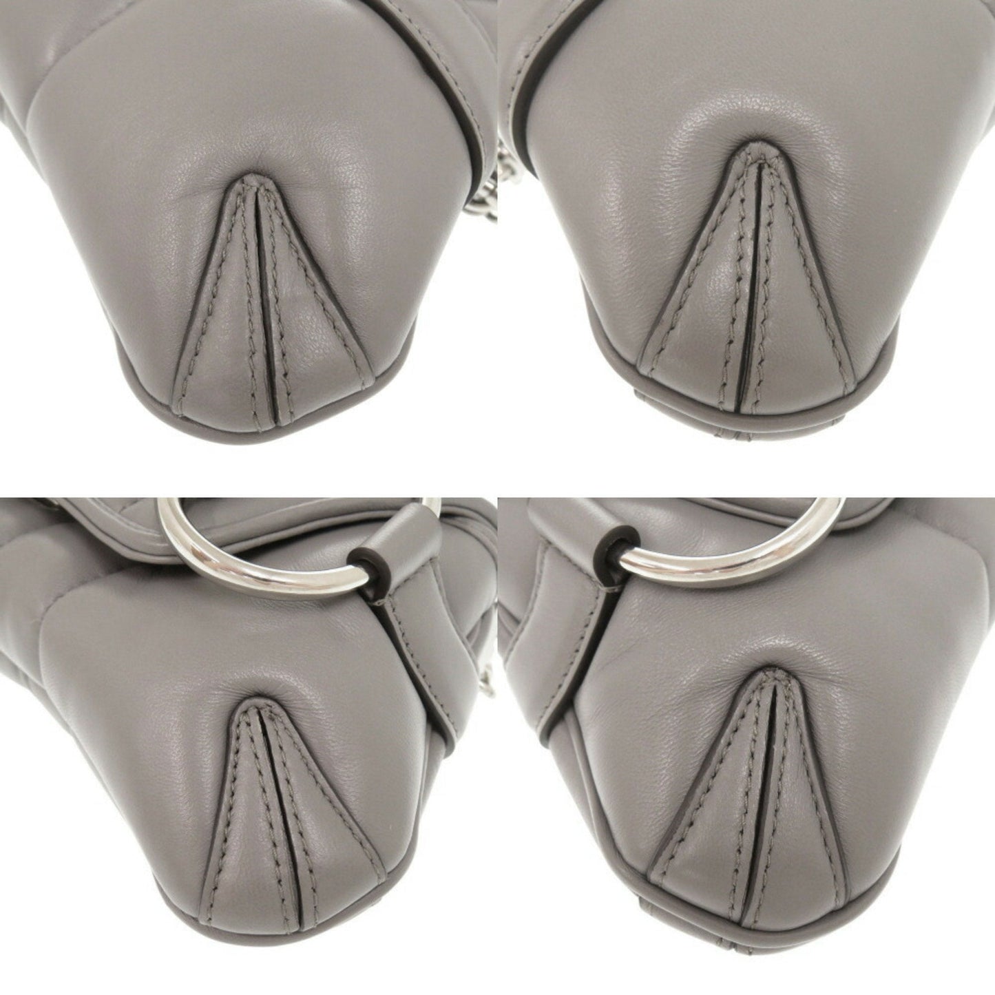 Gucci Gray Leather Shoulder Bag ( )