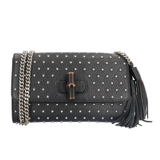 Gucci Black Leather Shoulder Bag ( )