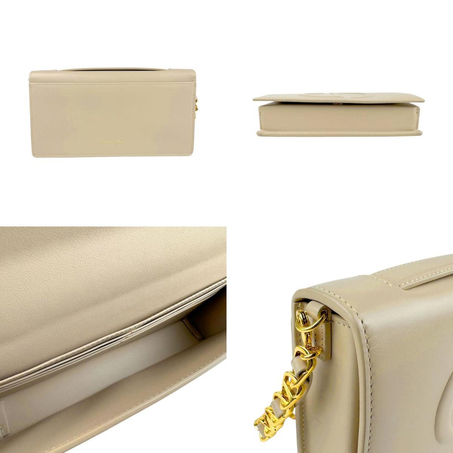 Christian Dior Beige Leather Shoulder Bag ()