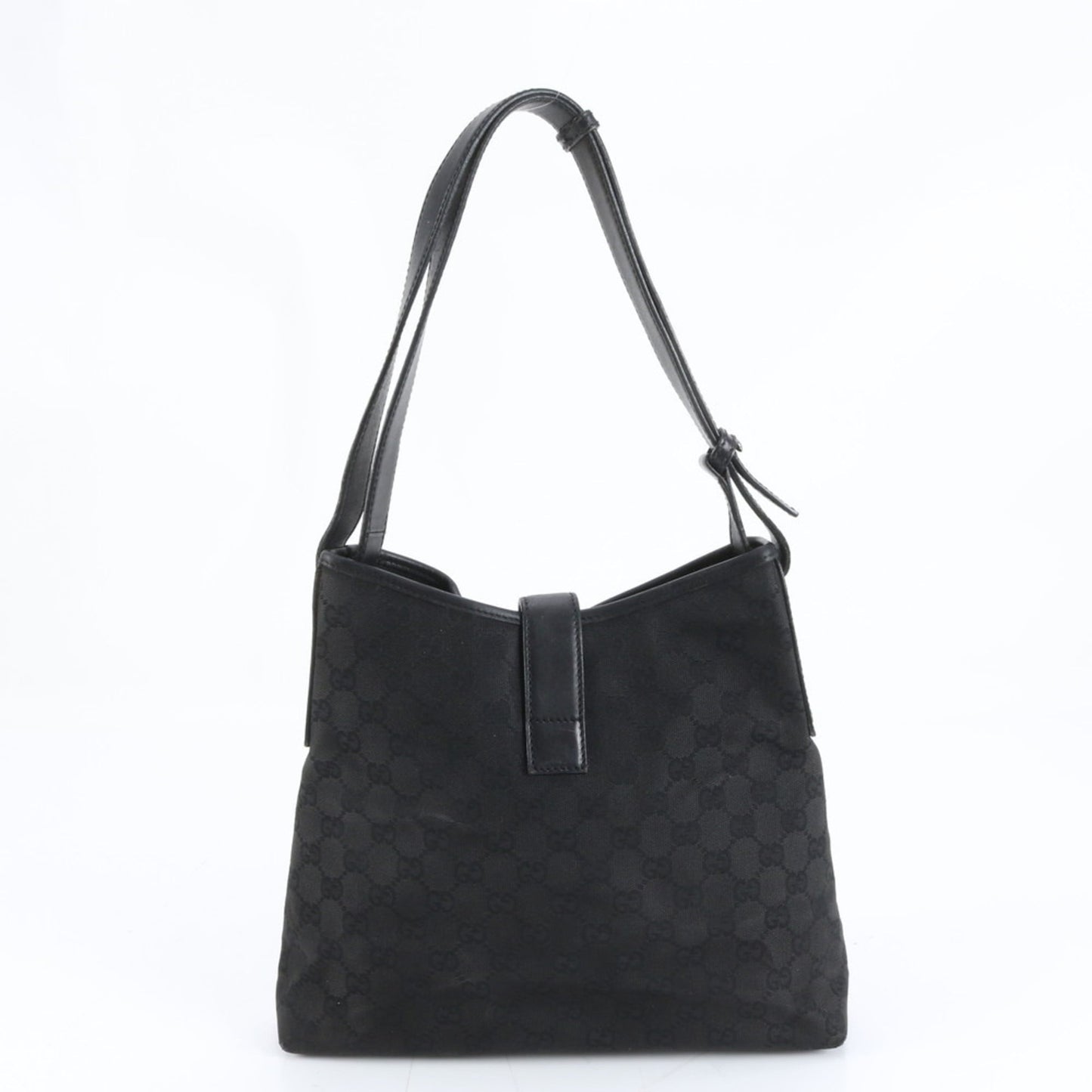 Gucci Black Leather Canvas Shoulder Bag ( )