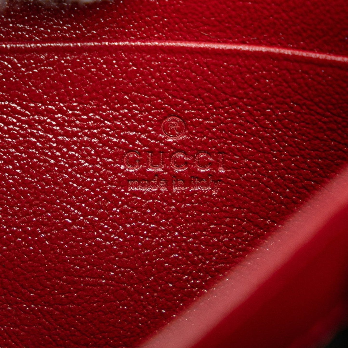 Gucci Red Color White Tweed Leather Shoulder Bag ( )