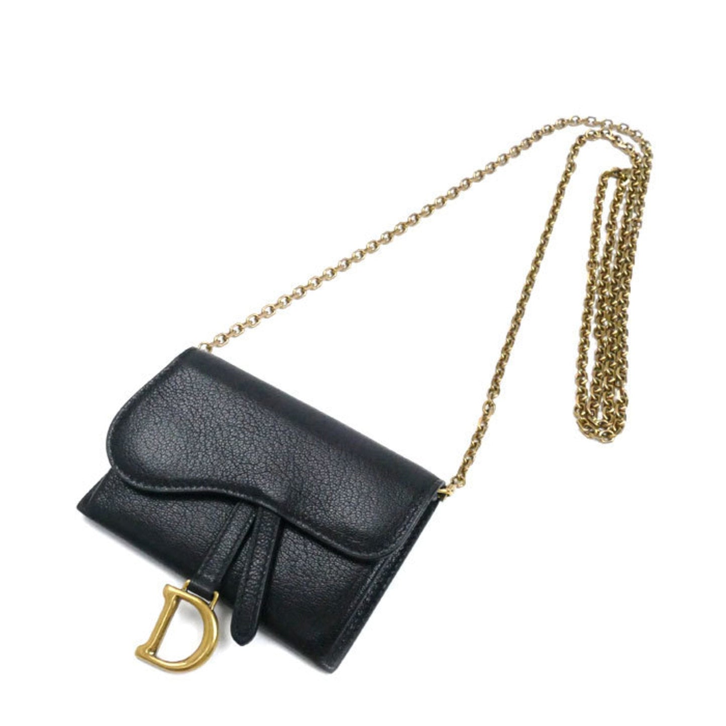 Christian Dior Black Leather Shoulder Bag ()
