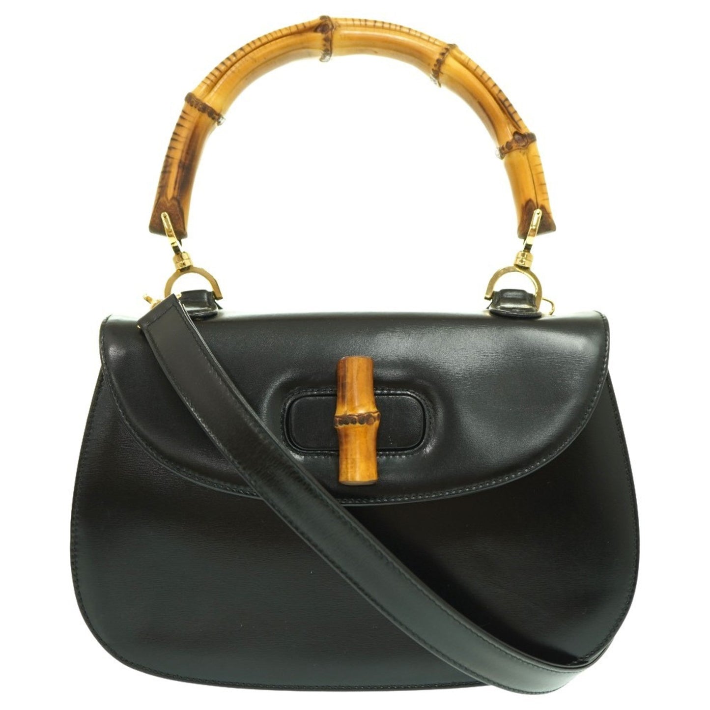 Gucci Black Leather Handbag ( )
