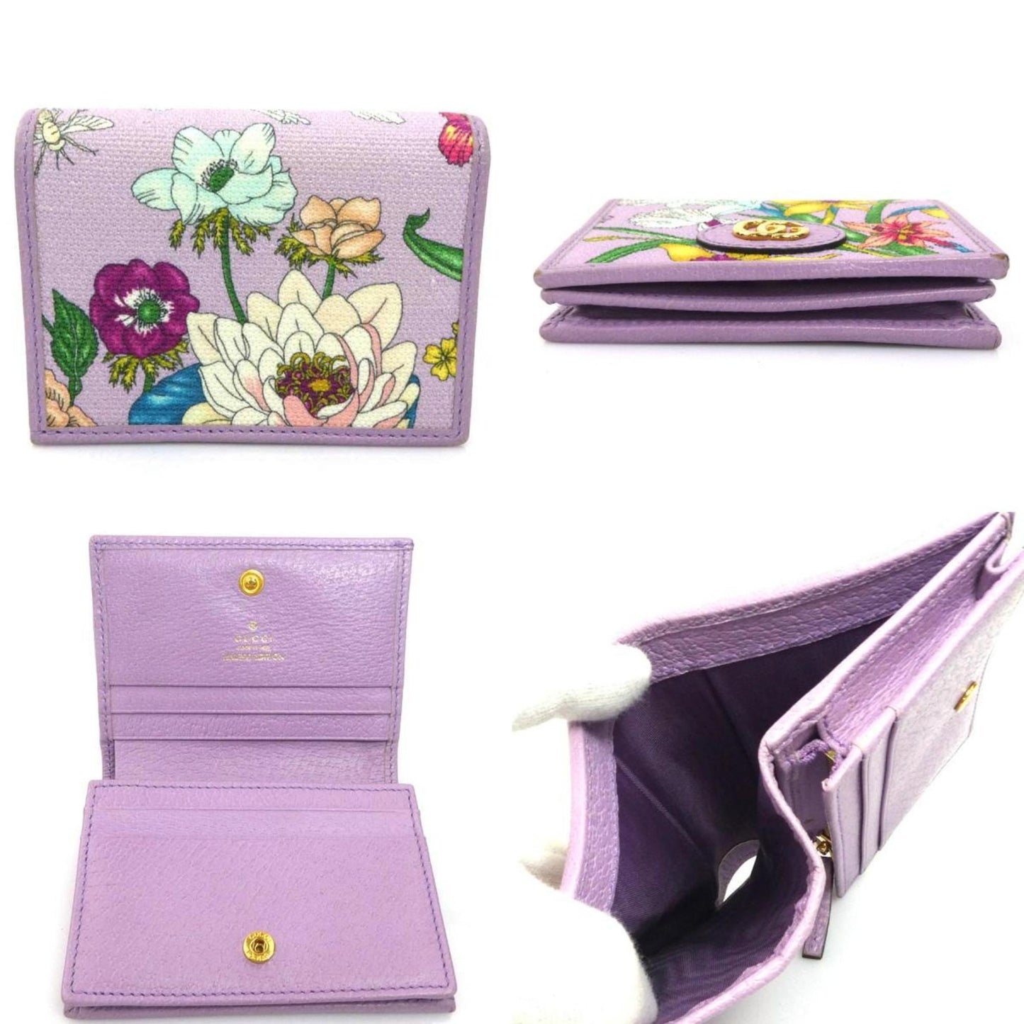 Gucci Purple Canvas Leather Wallet (Bi-Fold) ( )