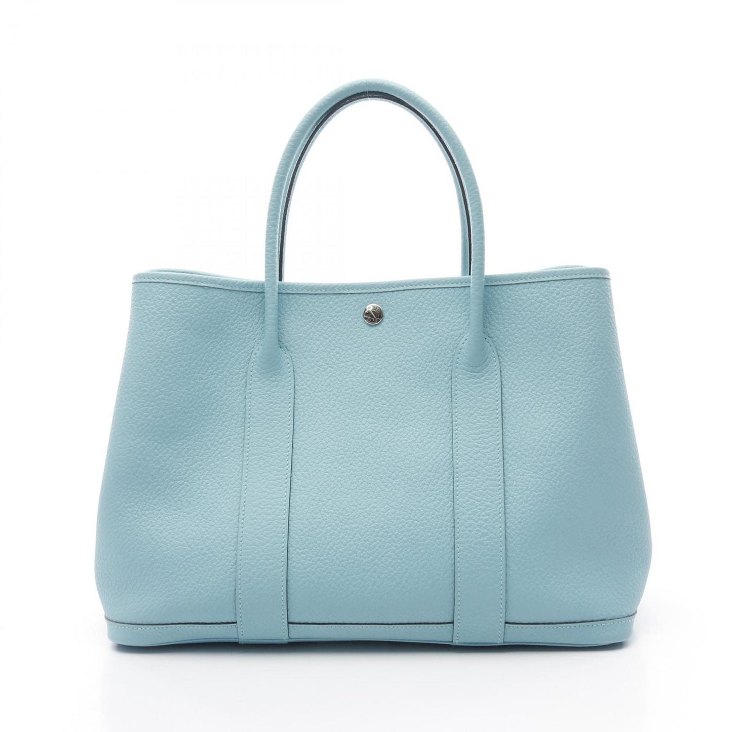 Hermes Garden Blue Vache Leather Tote Bag ( )